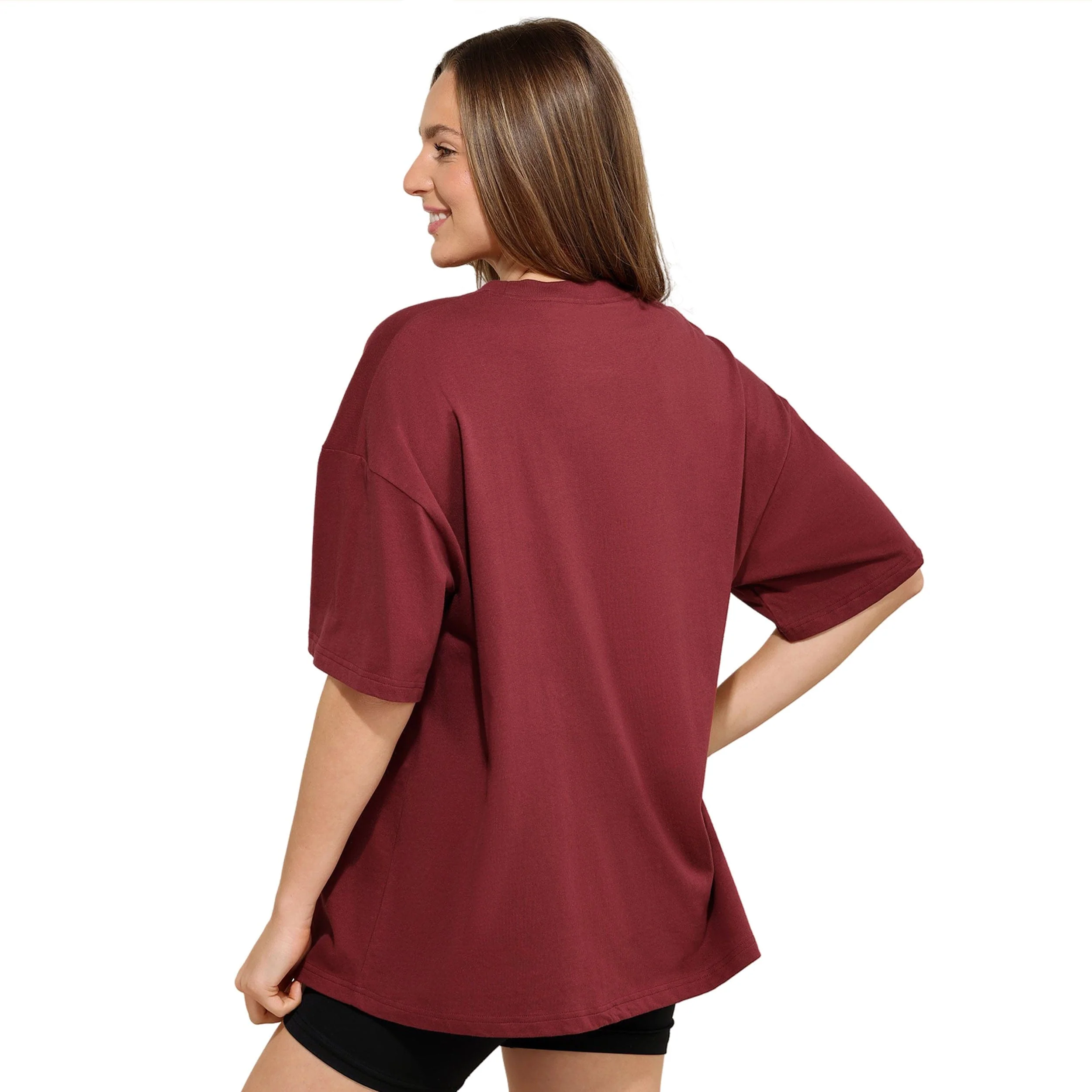 Washington Commanders Womens Rhinestone Logo Oversized T-Shirt - Image 3