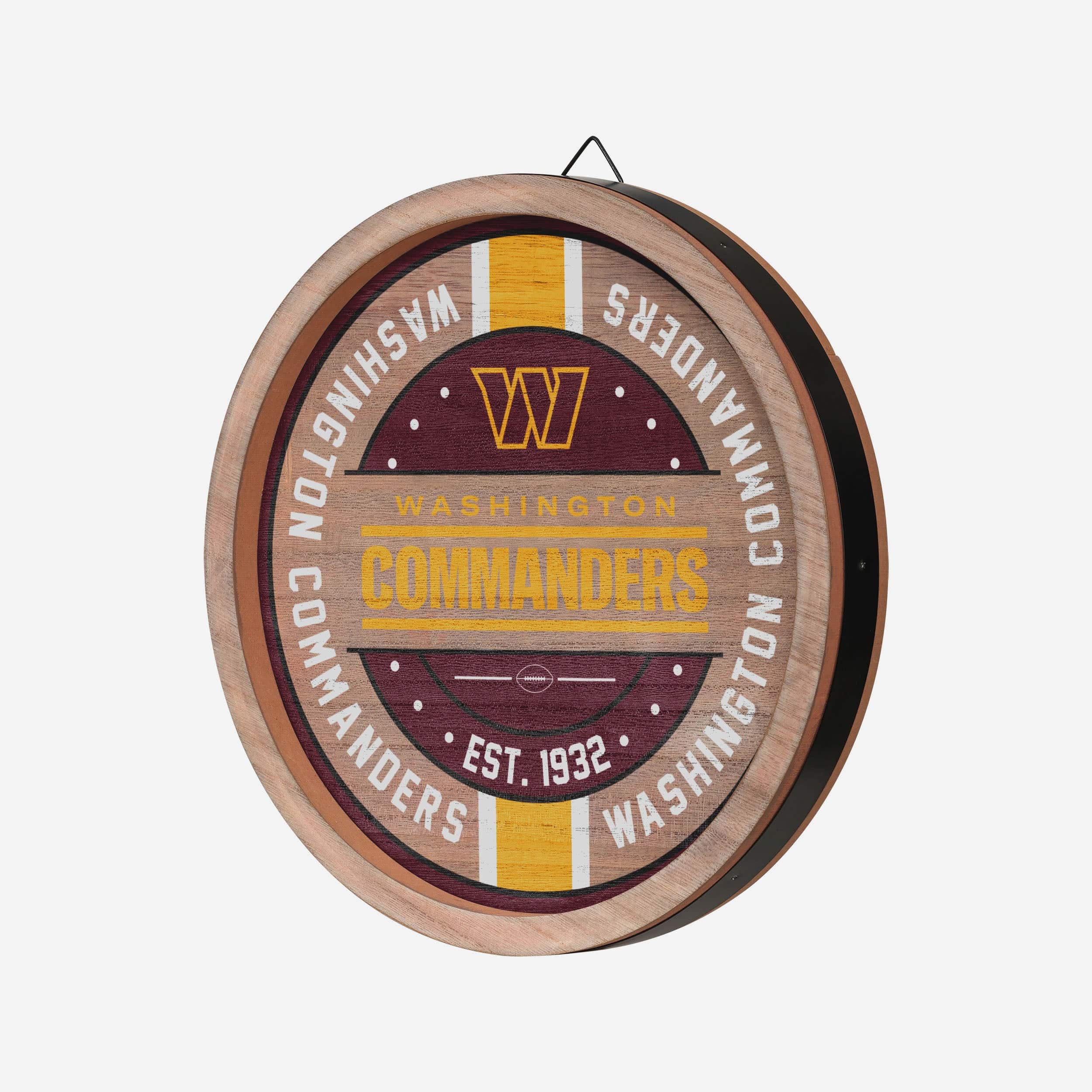 Washington Commanders Wooden Barrel Sign - Image 2