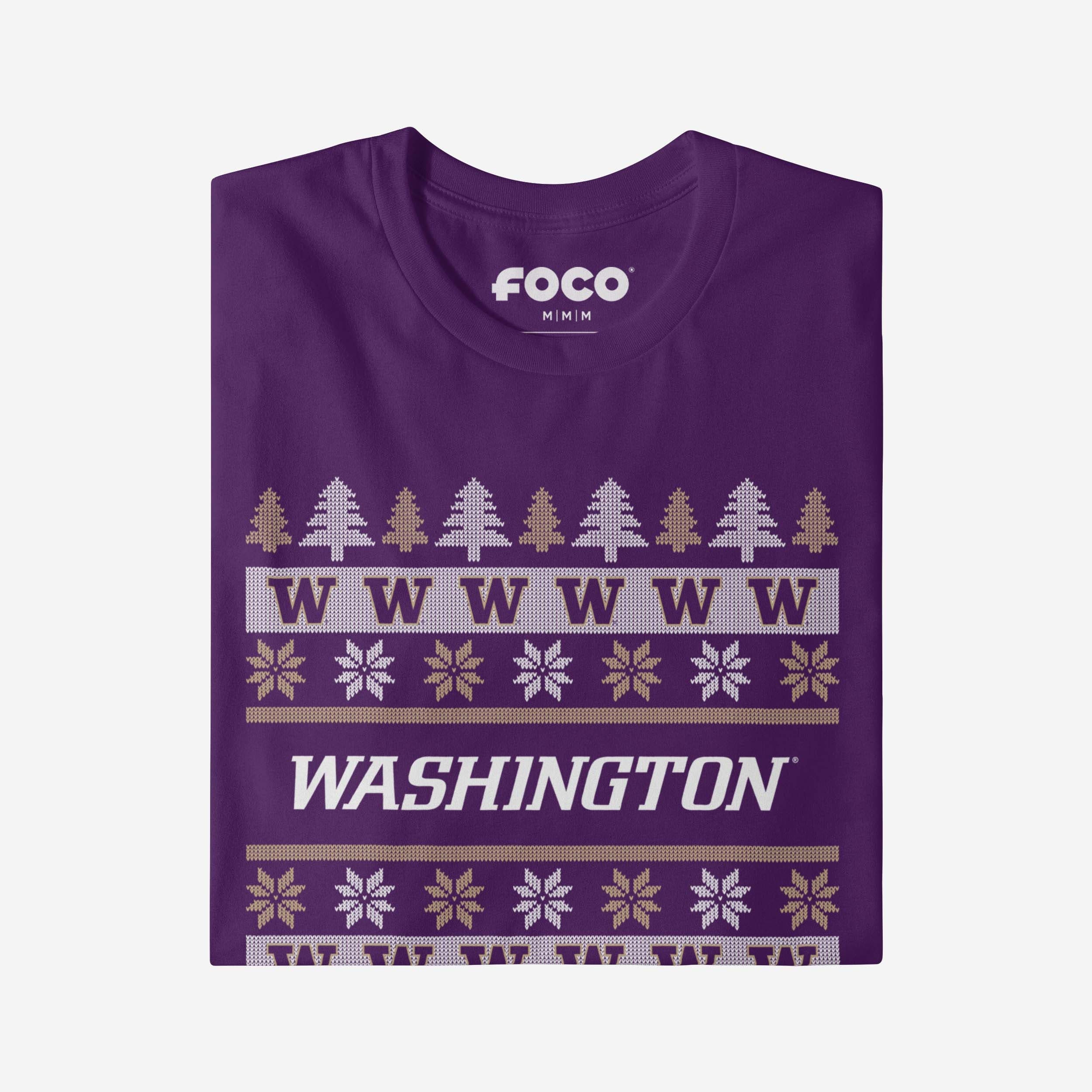 Washington Huskies Holiday Sweater T-Shirt - Image 4