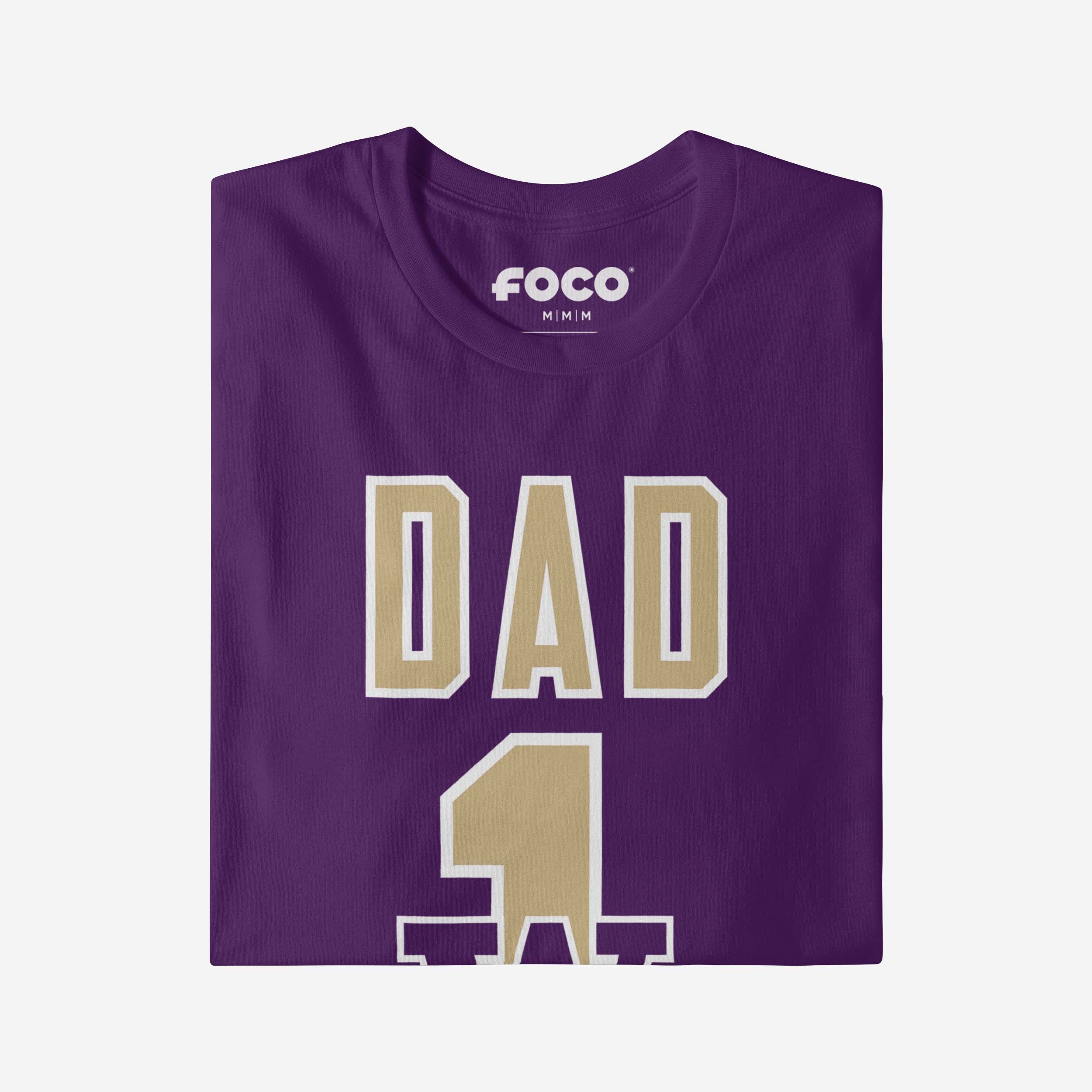 Washington Huskies Number 1 Dad T-Shirt - Image 4