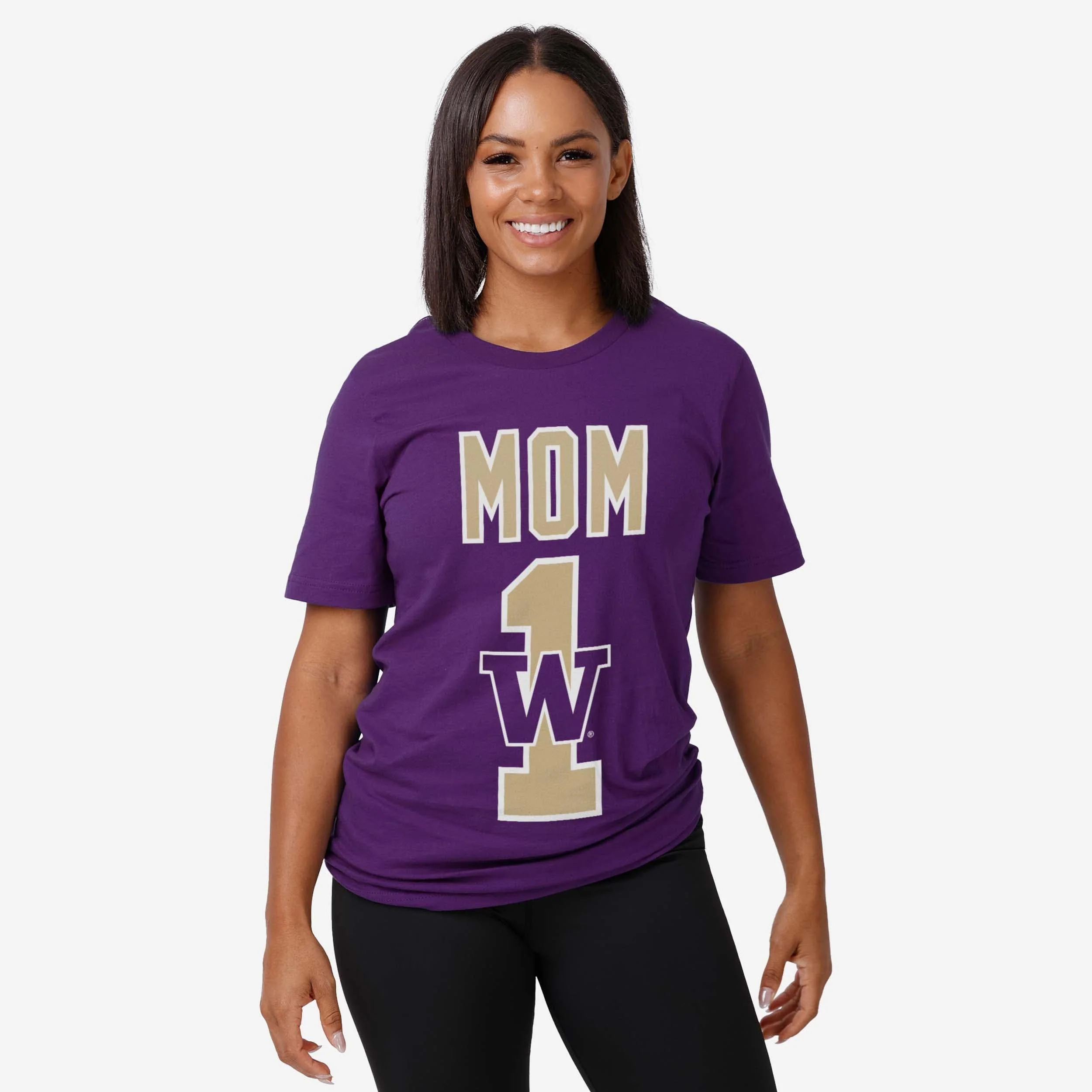 Washington Huskies Number 1 Mom T-Shirt - Image 2