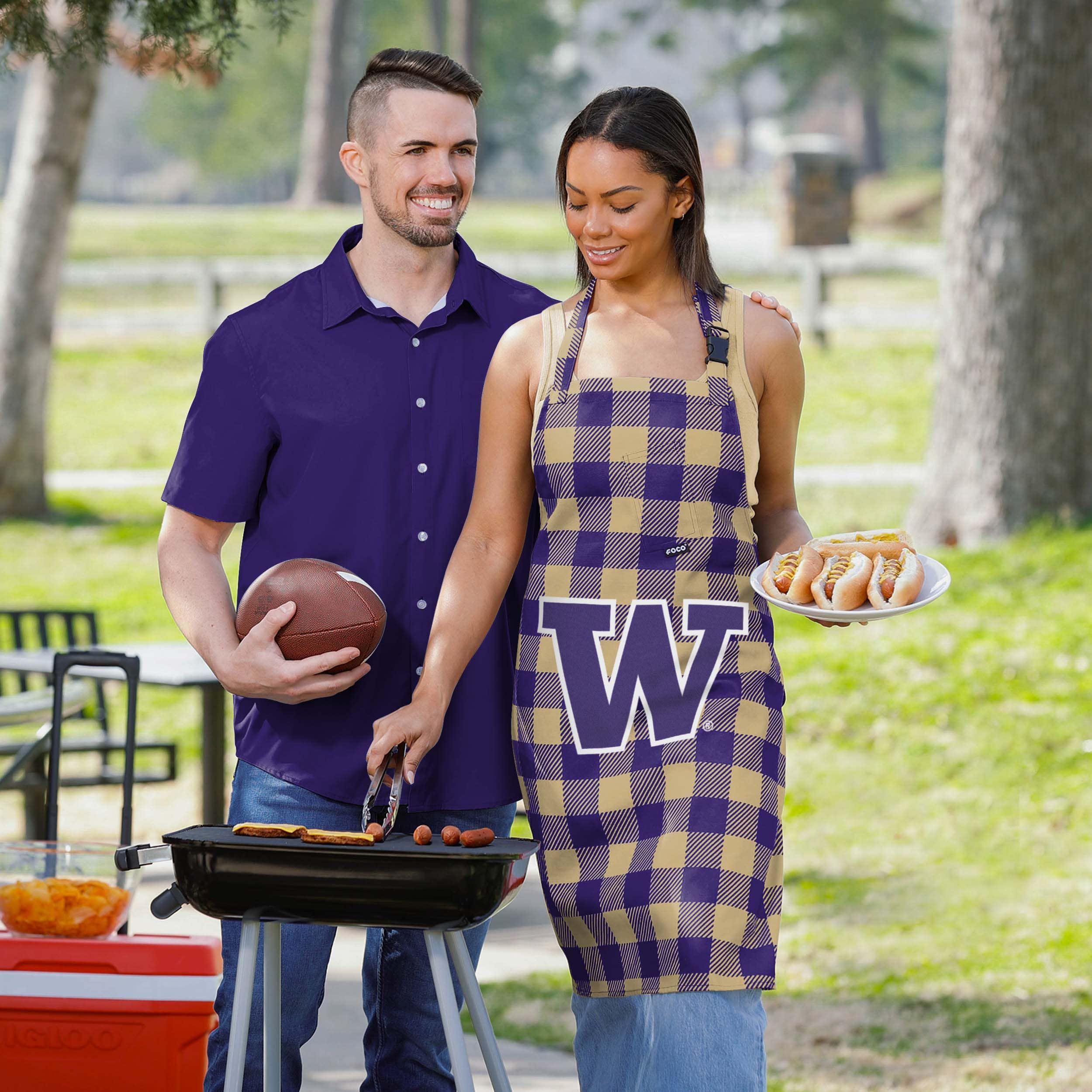 Washington Huskies Plaid Apron - Image 5