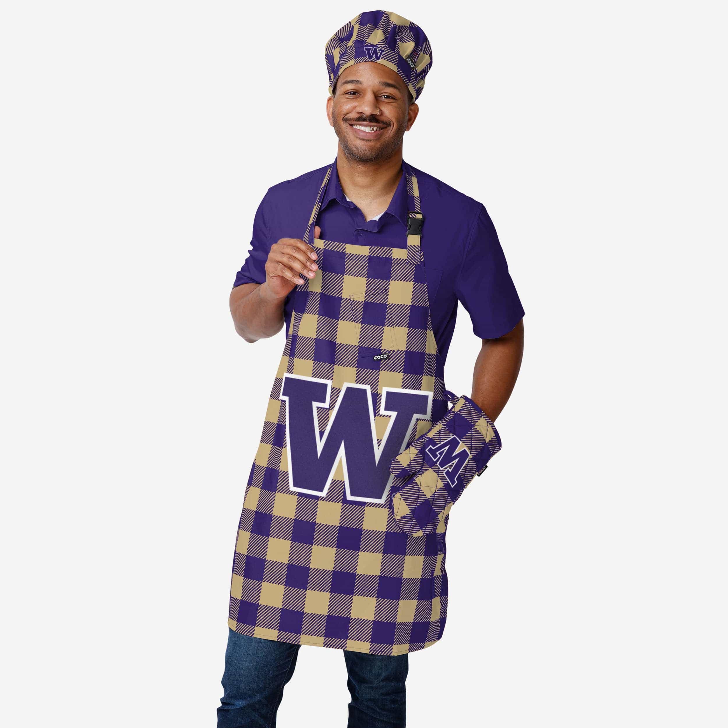 Washington Huskies Plaid Chef Hat - Image 2
