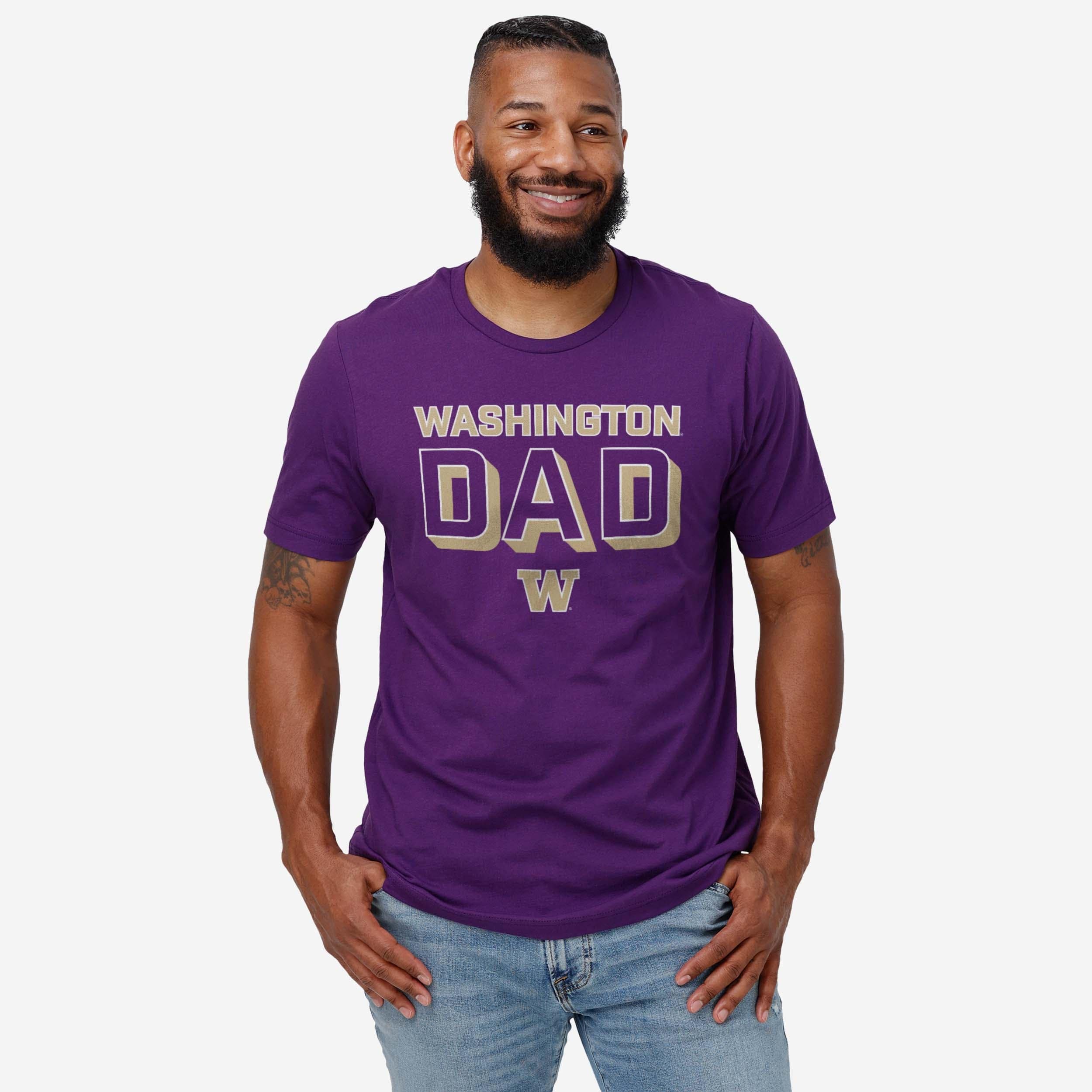 Washington Huskies Team Dad T-Shirt - Image 2