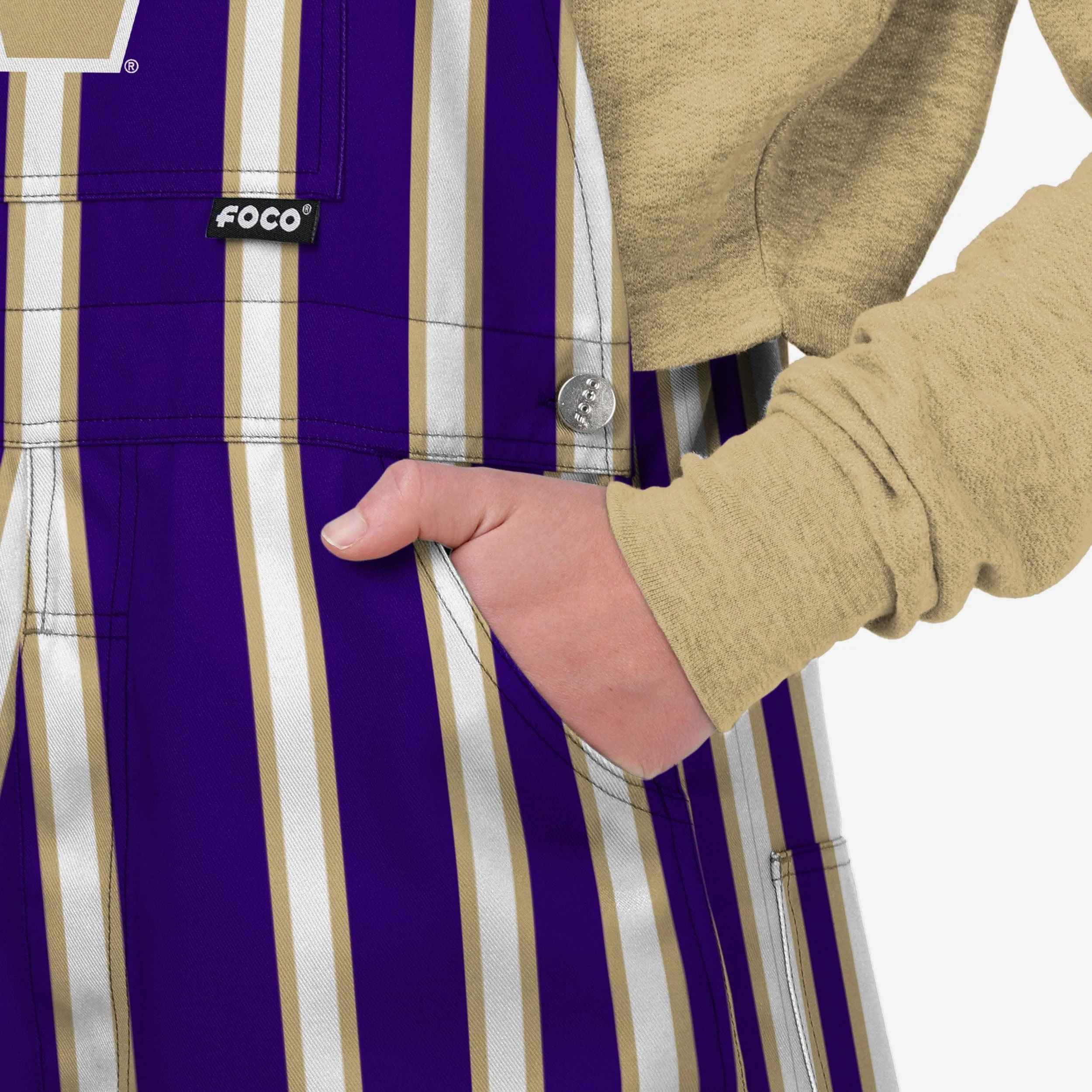Washington Huskies Womens Sideline Spirit Bib Overalls - Image 5