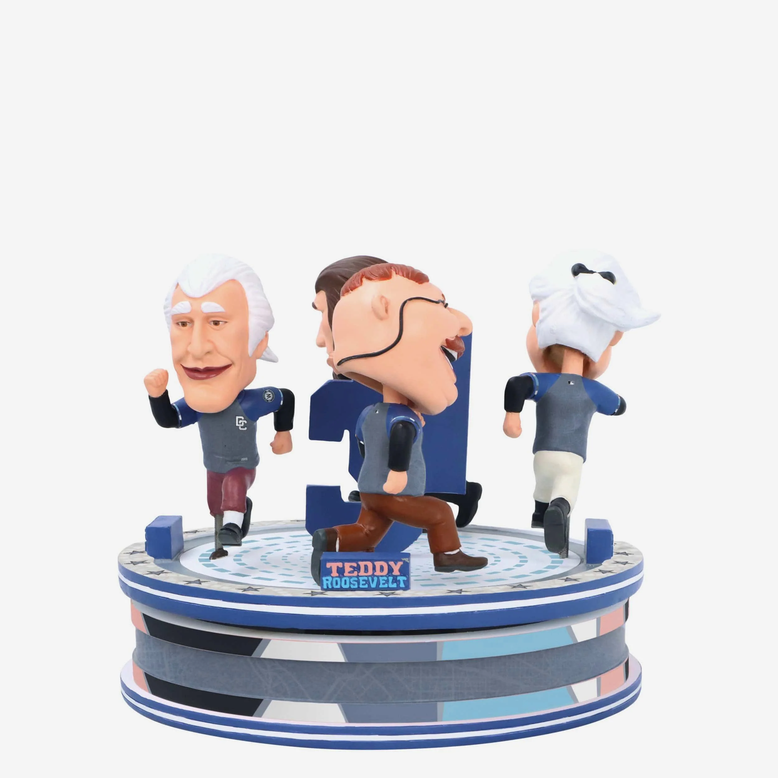Washington Nationals 2025 City Connect Racing Presidents Spinner Mini Bobblehead Scene - Image 5
