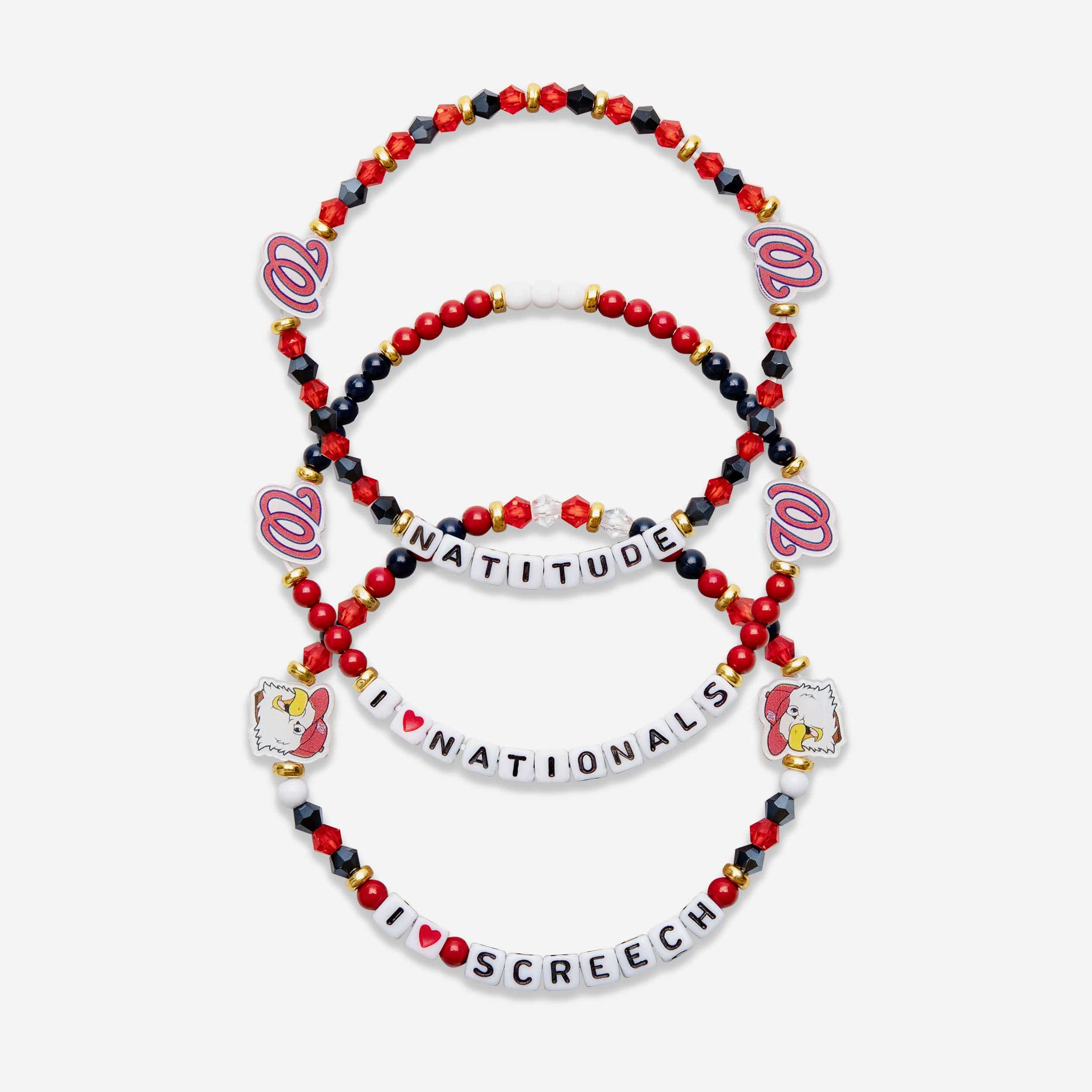 Washington Nationals 3 Pack Friendship Bracelet
