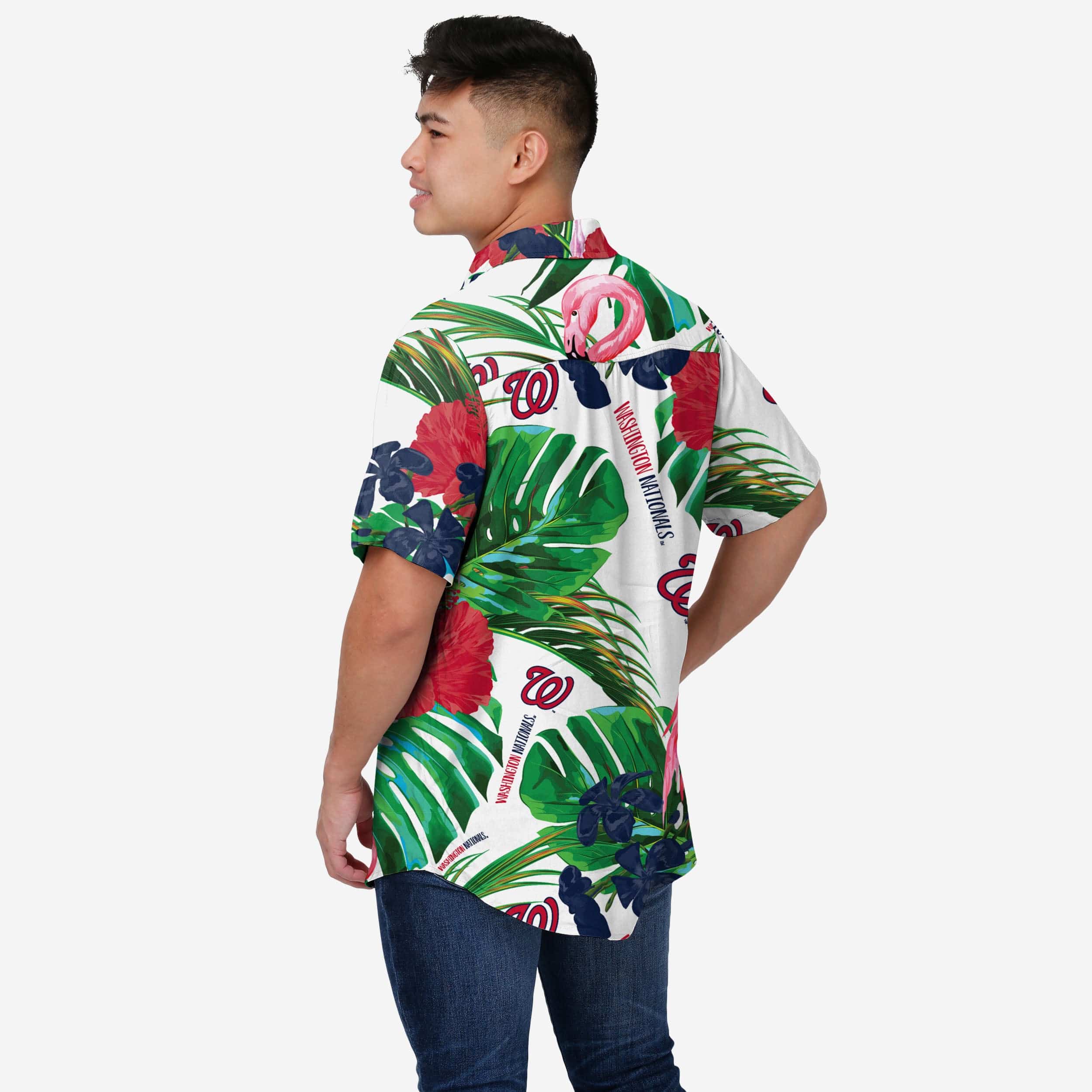 Washington Nationals Flamingo Button Up Shirt - Image 2