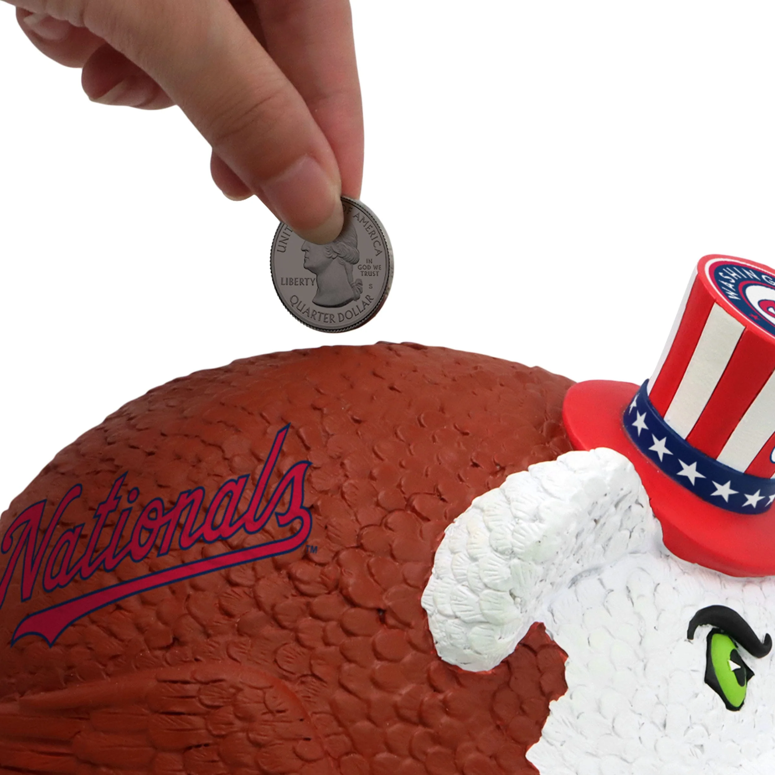 Washington Nationals Thematic Piggy Bank Bobbletail - Image 2