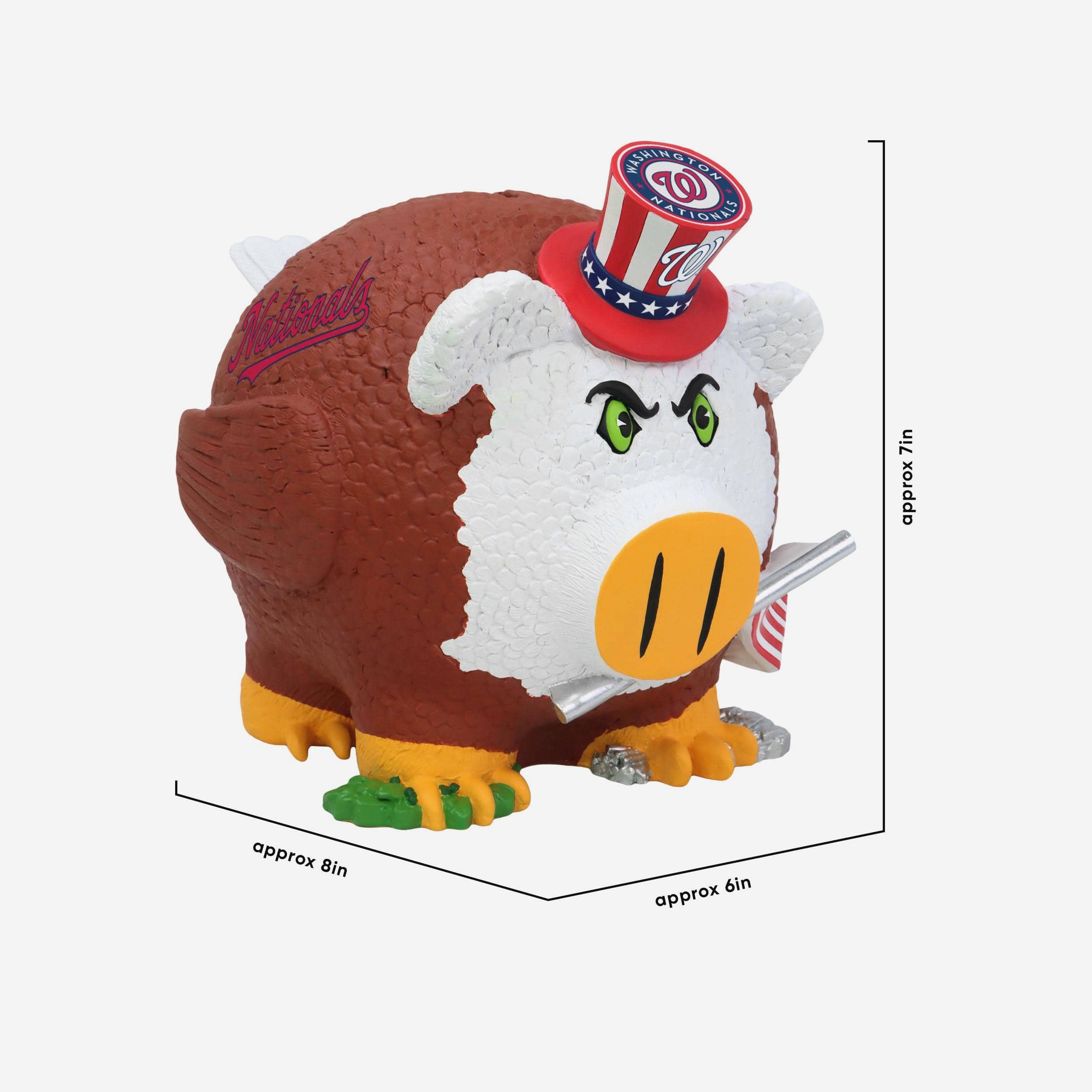 Washington Nationals Thematic Piggy Bank Bobbletail - Image 4