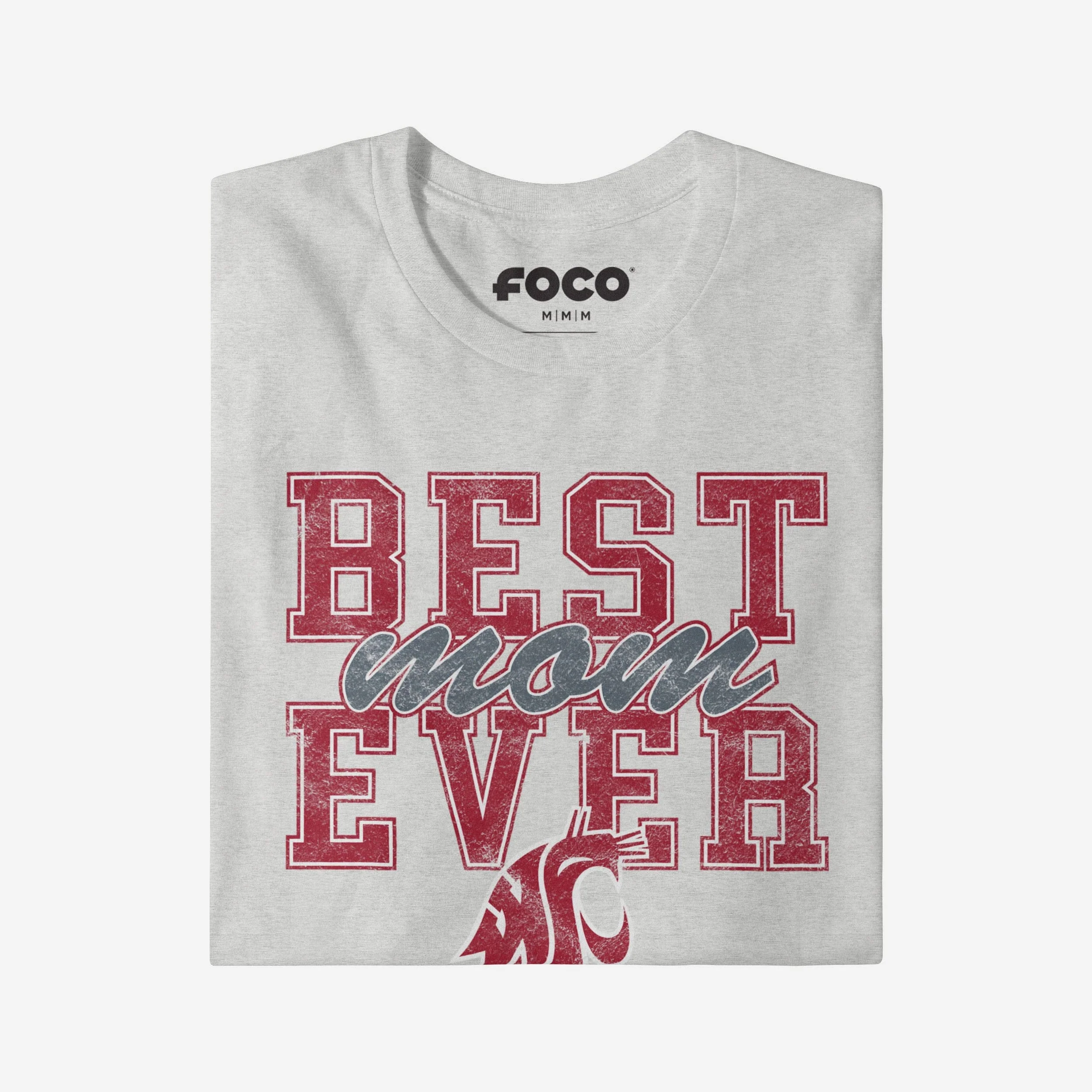 Washington State Cougars Best Mom Ever Stacked T-Shirt - Image 3