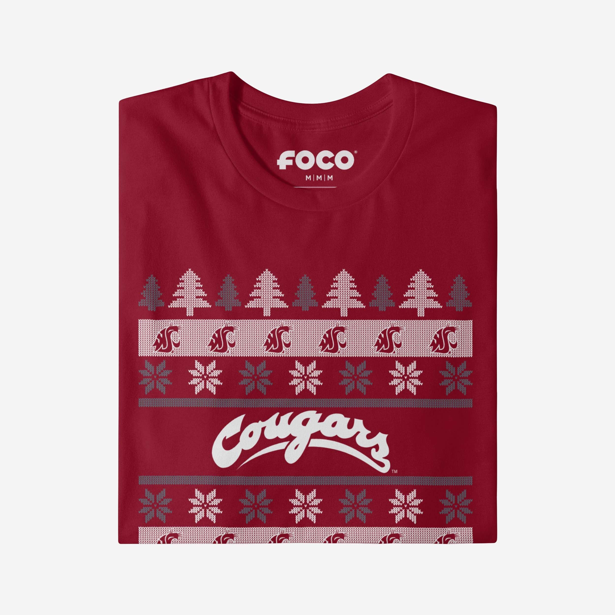 Washington State Cougars Holiday Sweater T-Shirt - Image 4