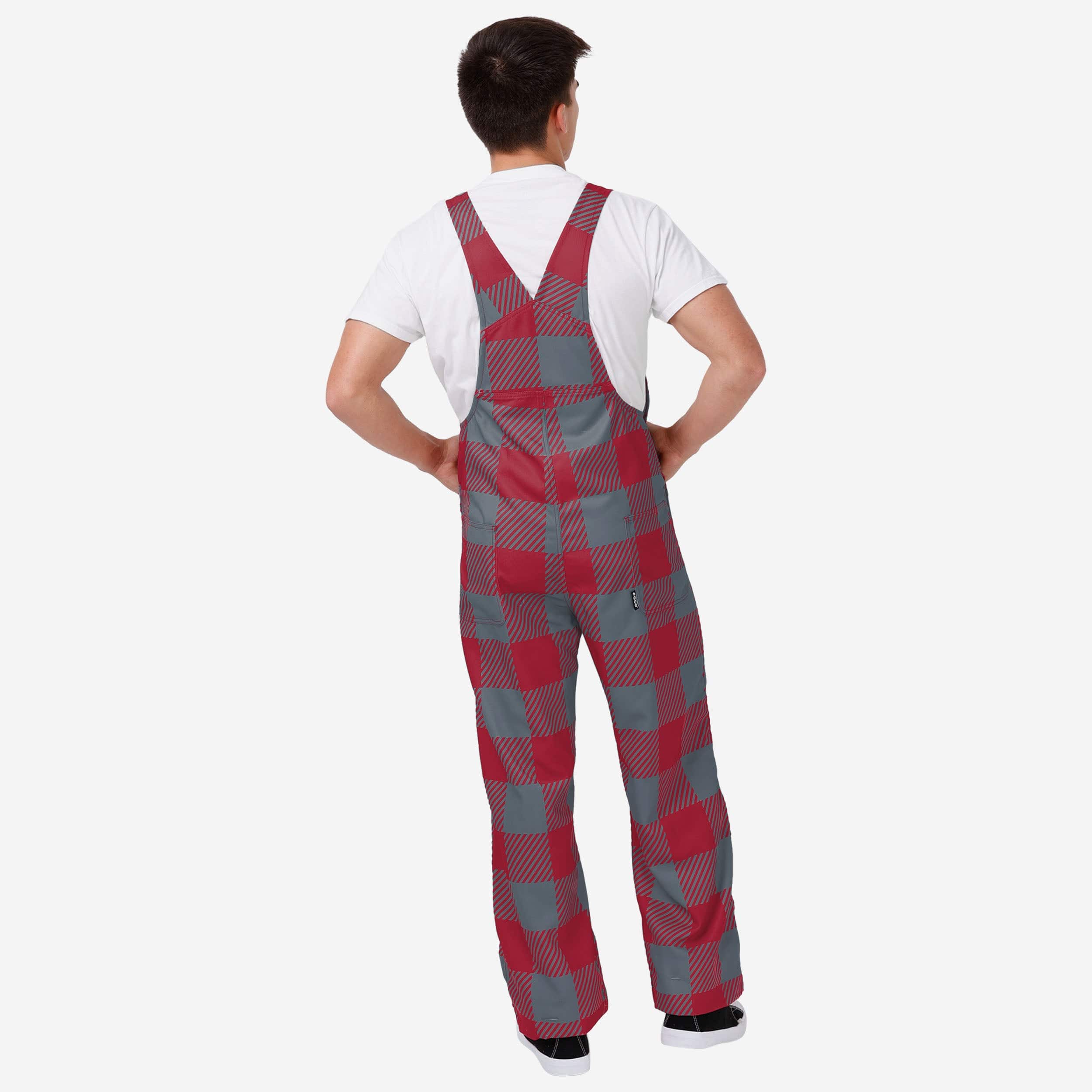 Washington State Cougars Mens Plaid Bib Overalls - Image 2