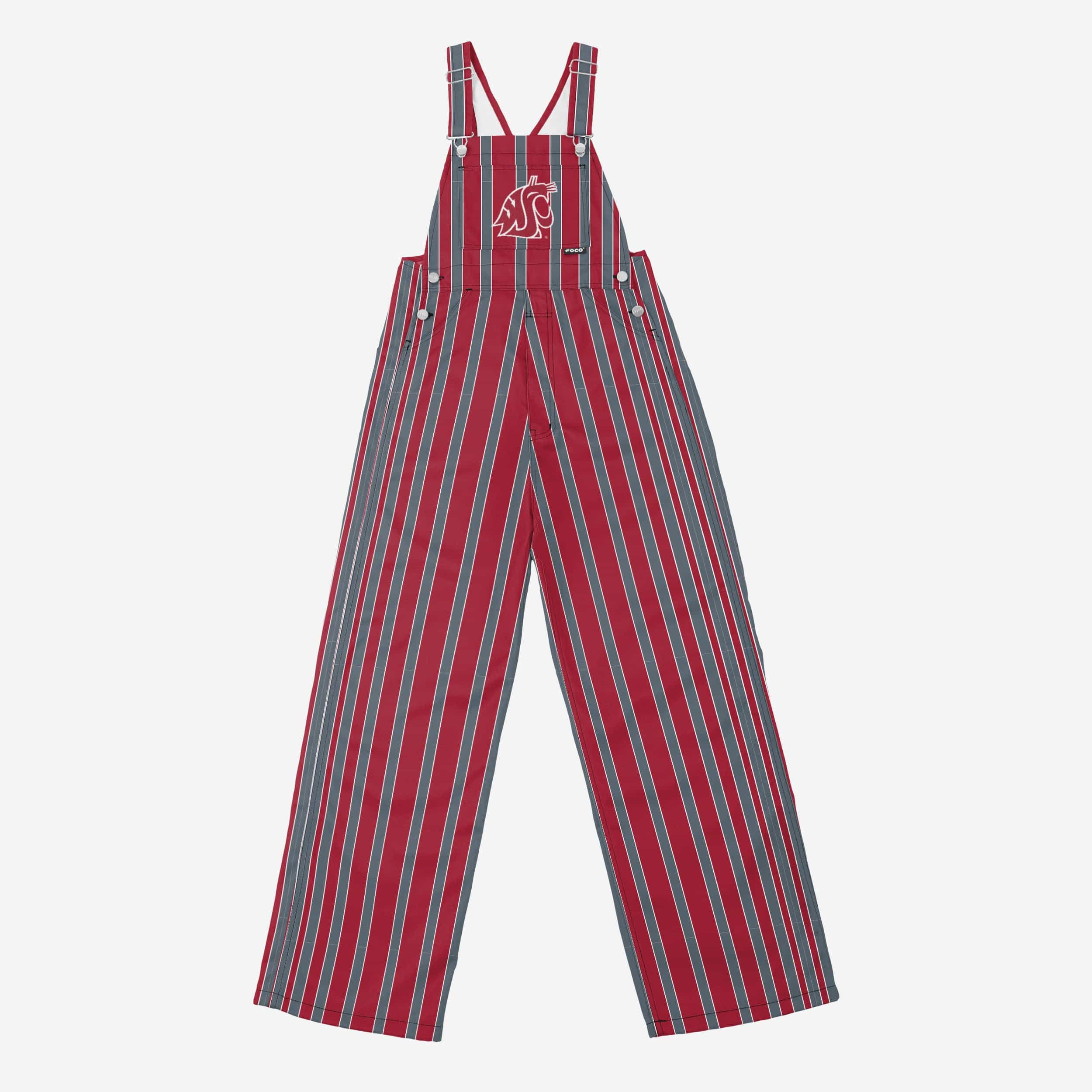 Washington State Cougars Mens Sideline Spirit Bib Overalls - Image 7
