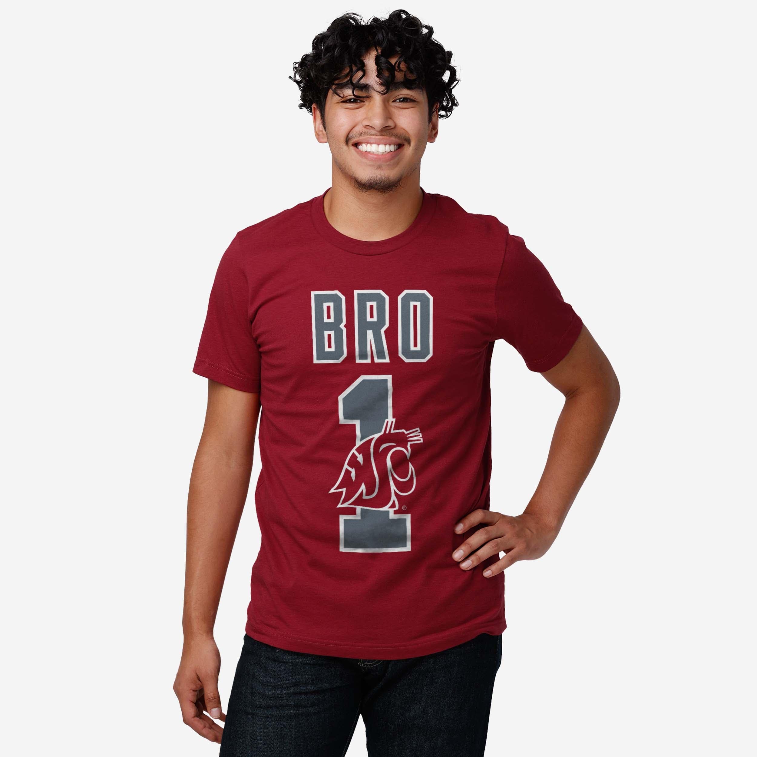 Washington State Cougars Number 1 Bro T-Shirt - Image 2
