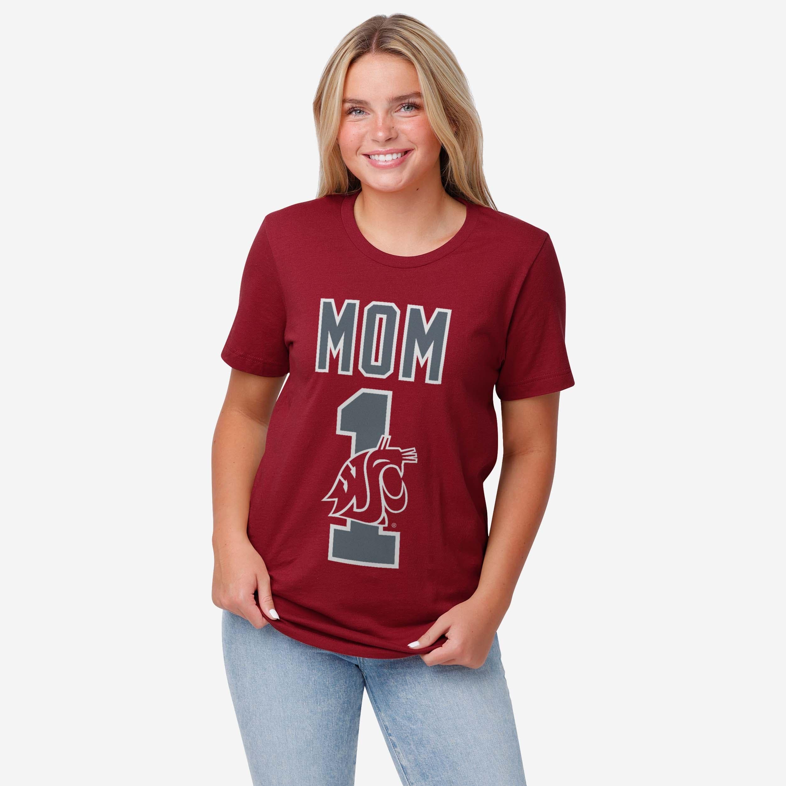 Washington State Cougars Number 1 Mom T-Shirt - Image 2