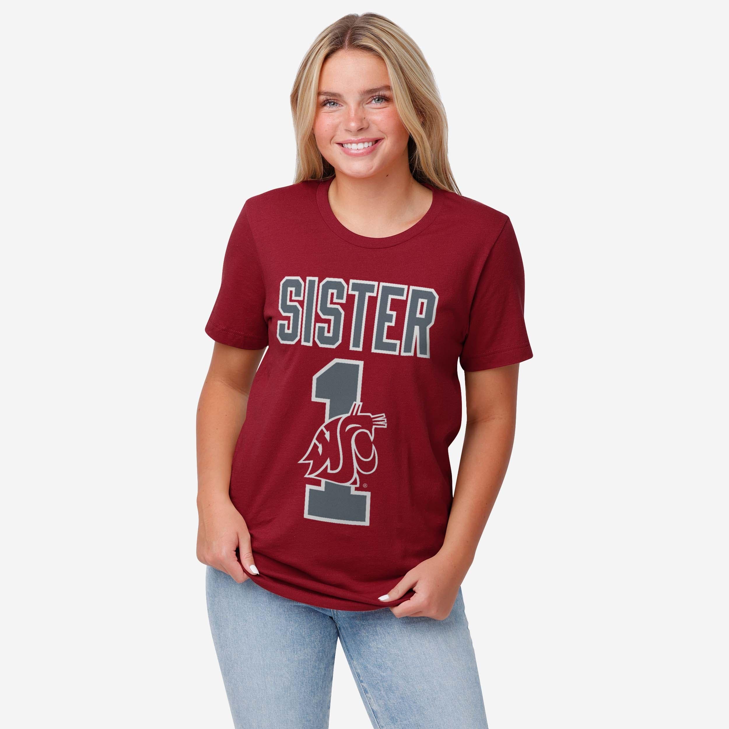 Washington State Cougars Number 1 Sister T-Shirt - Image 2