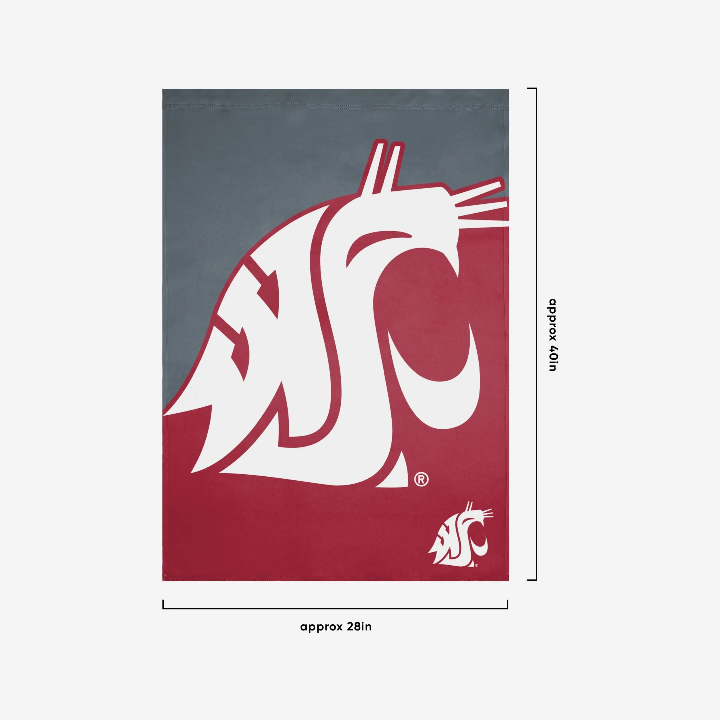 Washington State Cougars Vertical Flag - Image 3
