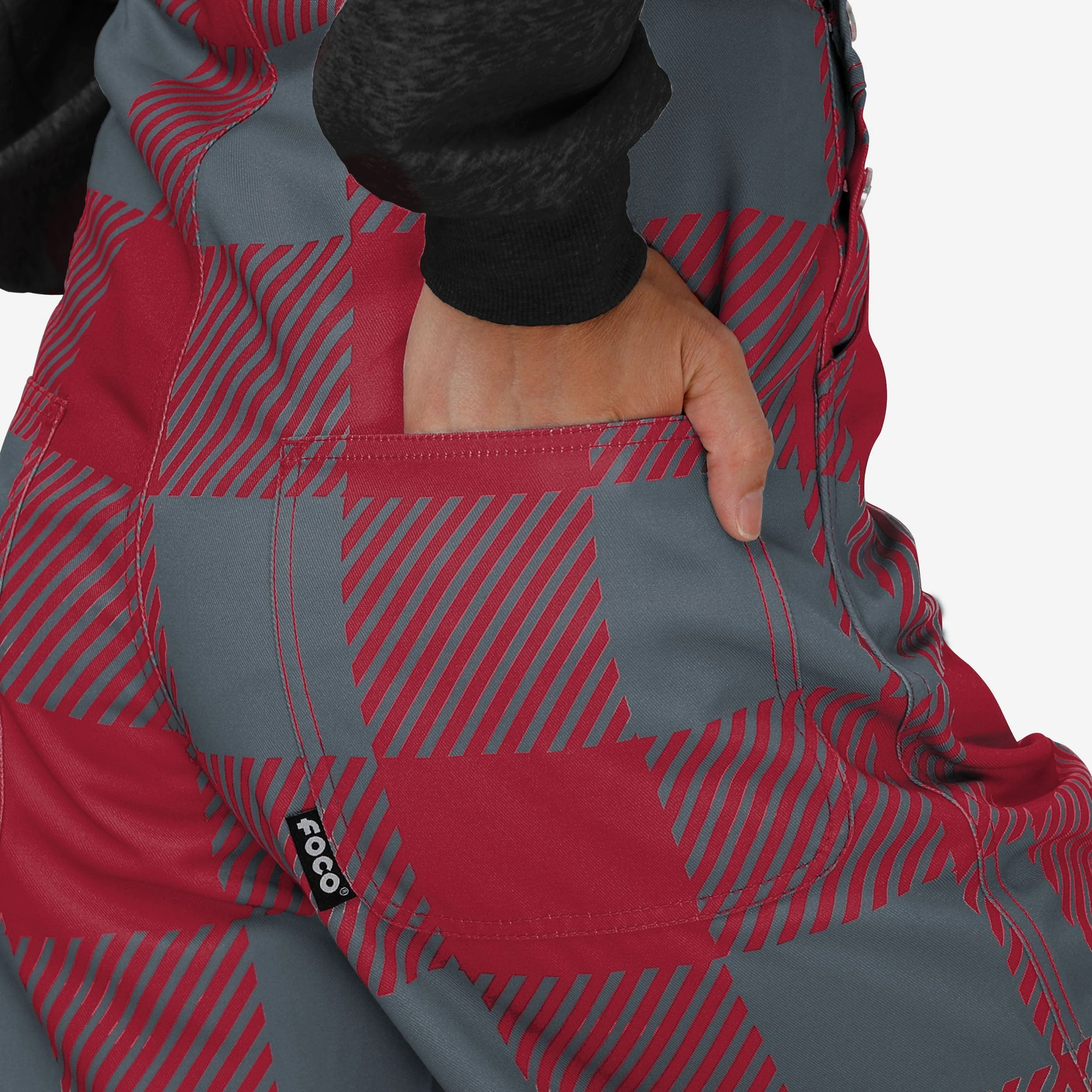 Washington State Cougars Womens Plaid Bib Overalls - Image 6