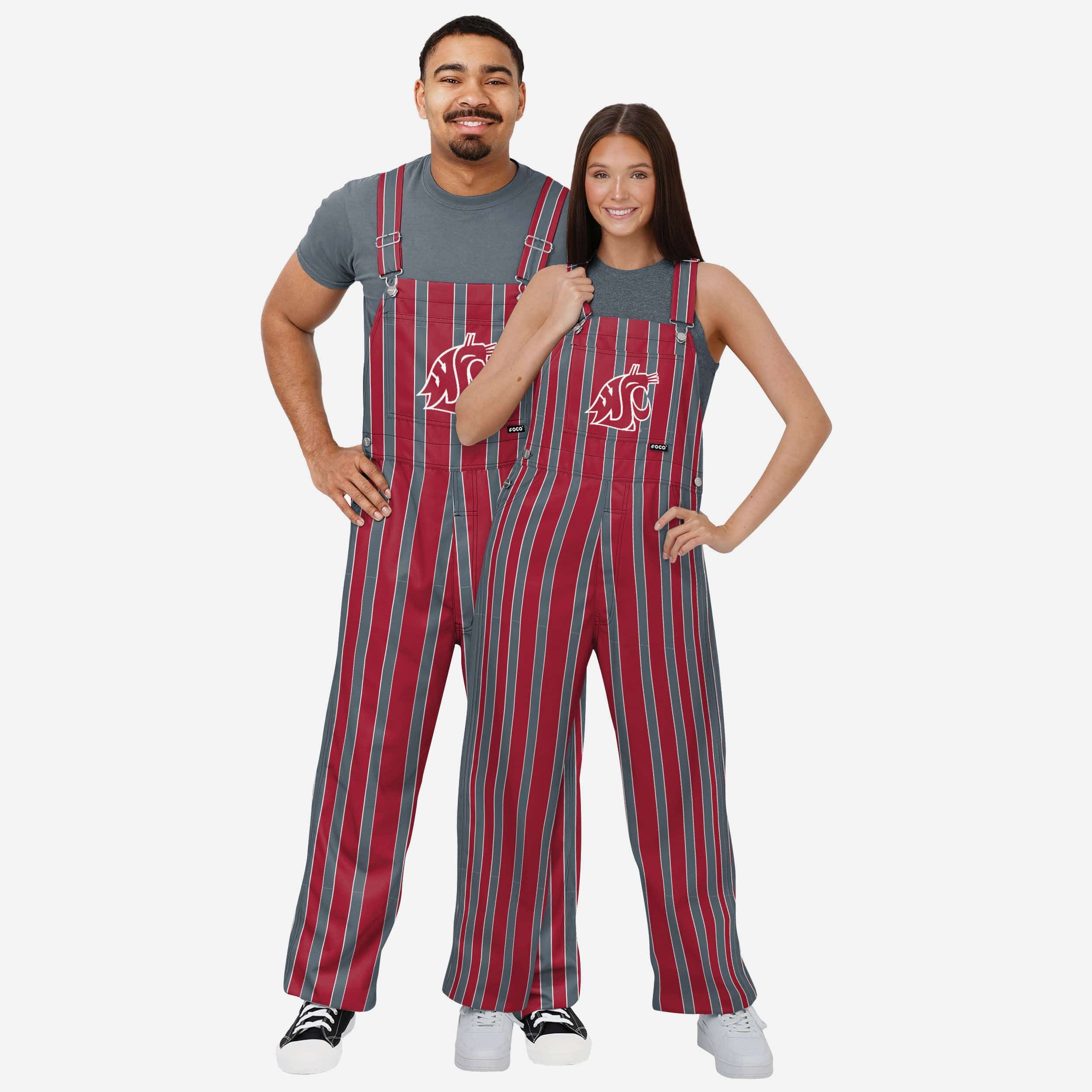 Washington State Cougars Womens Sideline Spirit Bib Overalls - Image 3