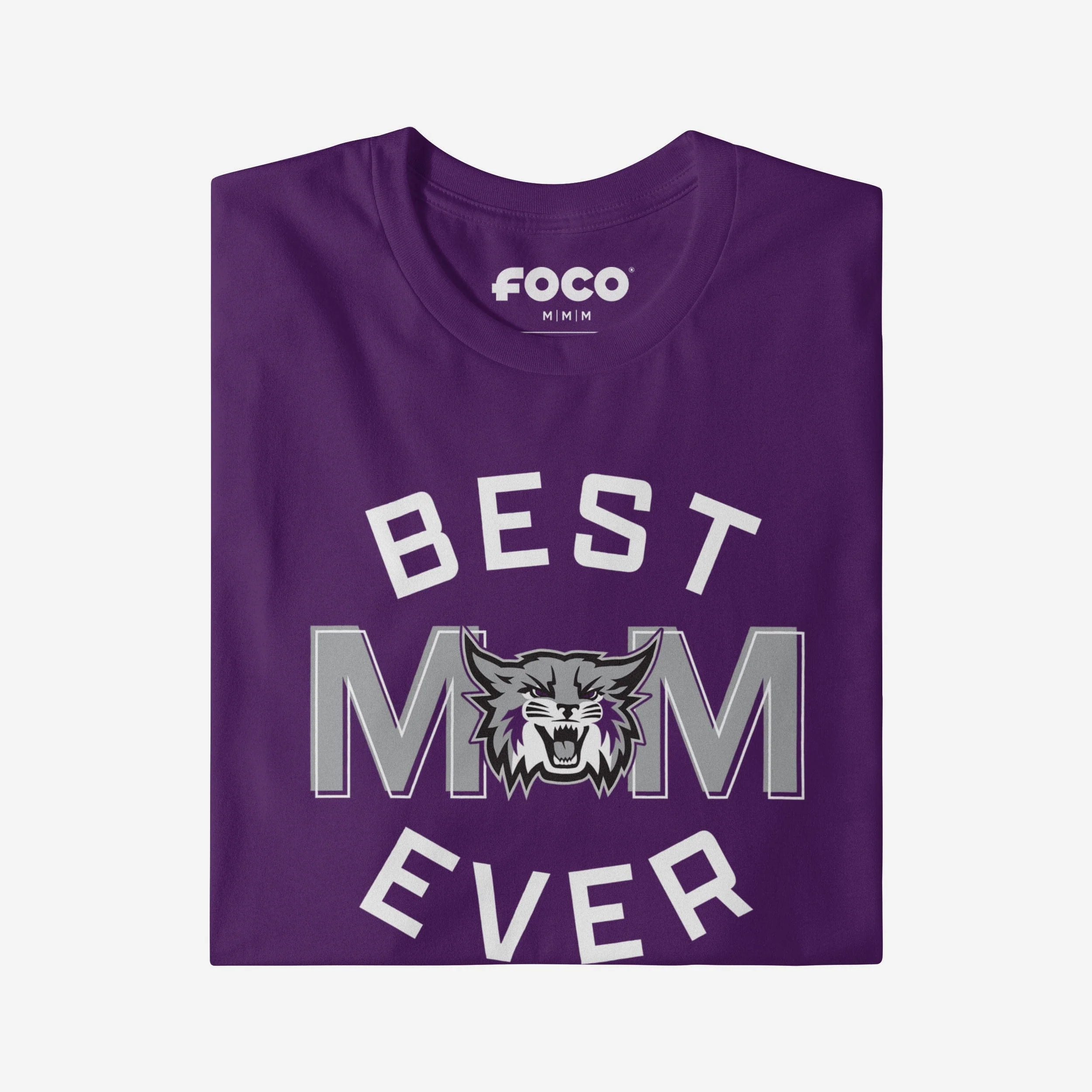 Weber State Wildcats Best Mom Ever Arched T-Shirt - Image 3