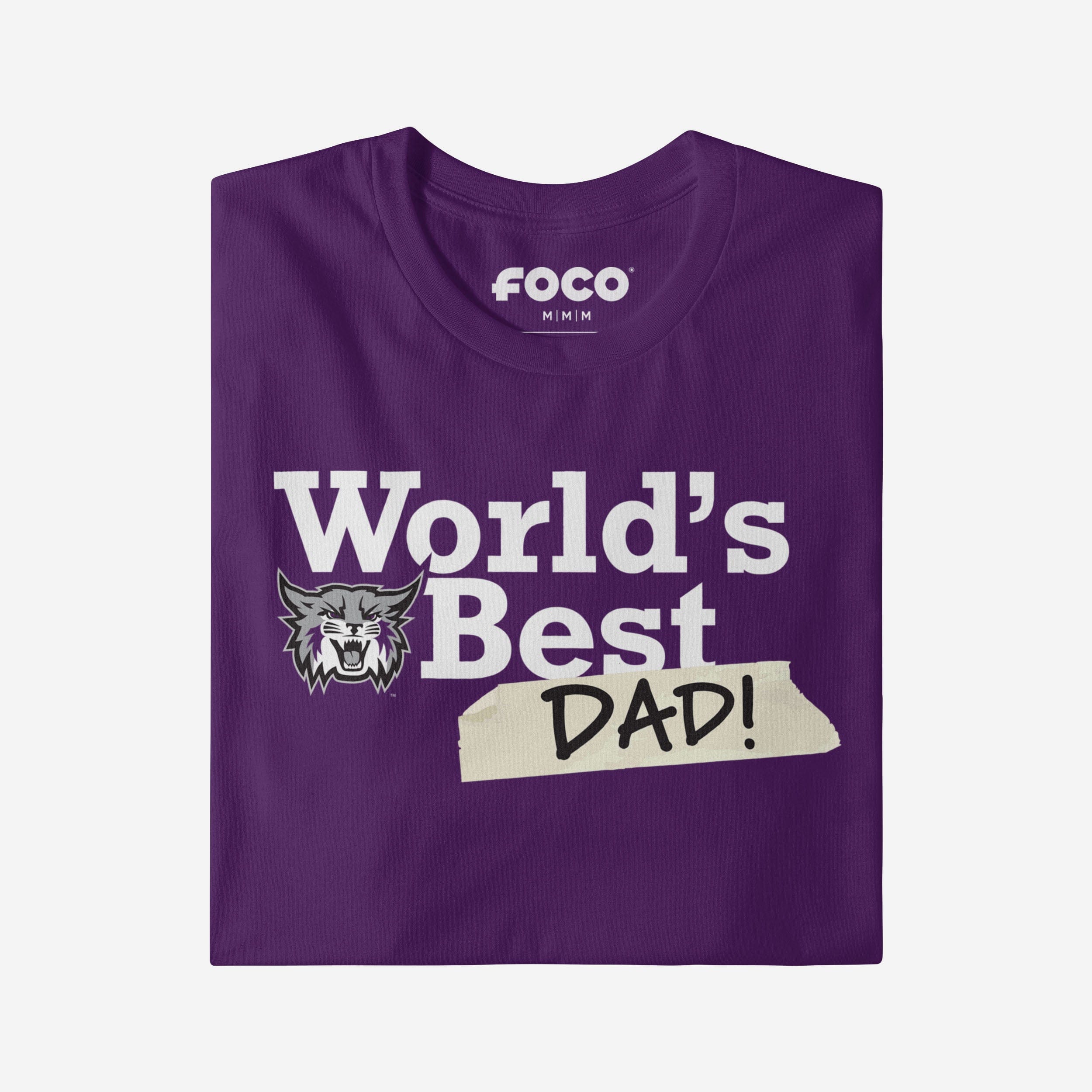 Weber State Wildcats World's Best Dad T-Shirt - Image 3