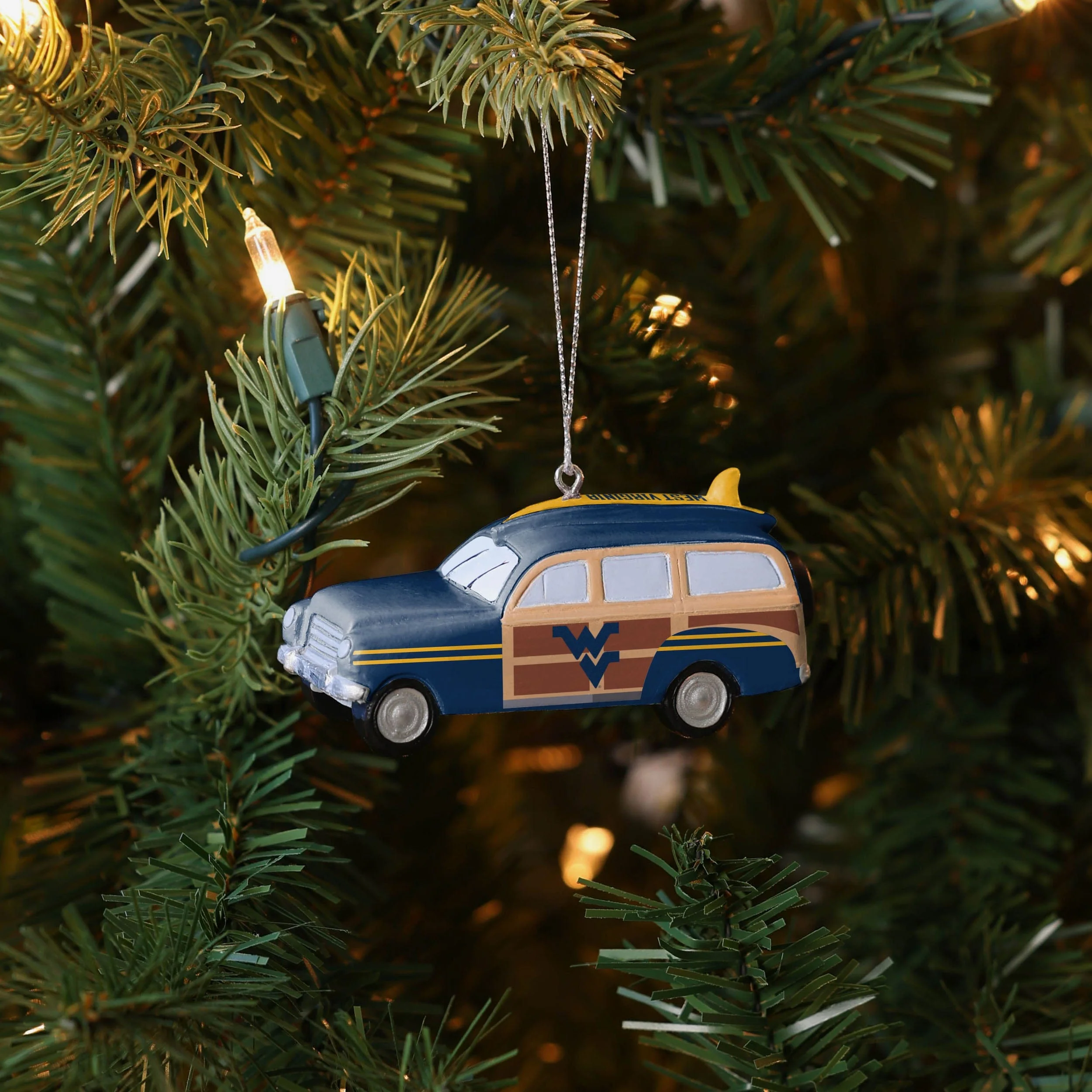 West Virginia Mountaineers Station Wagon Ornament - Image 4