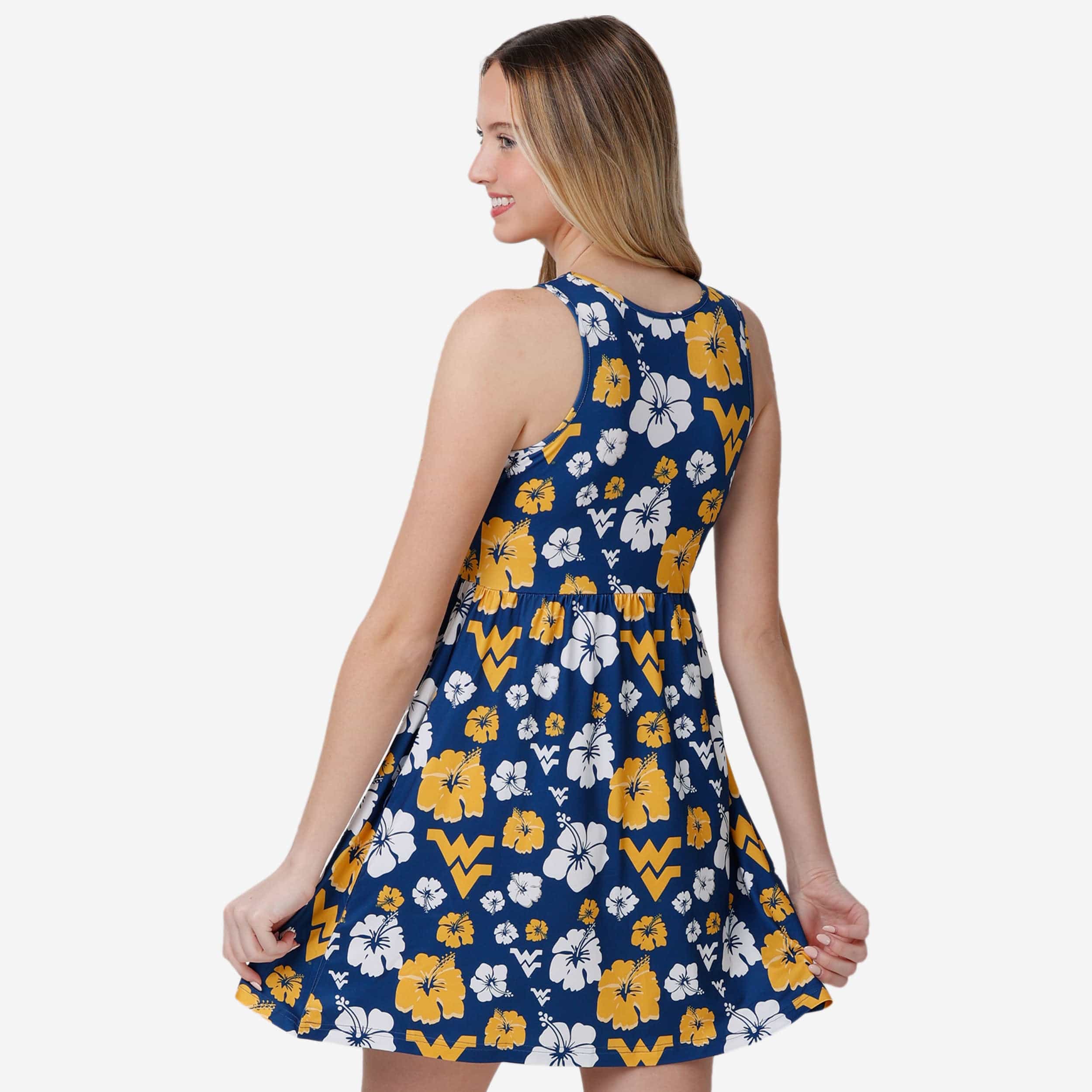 West Virginia Mountaineers Womens Fan Favorite Floral Sundress - Image 2