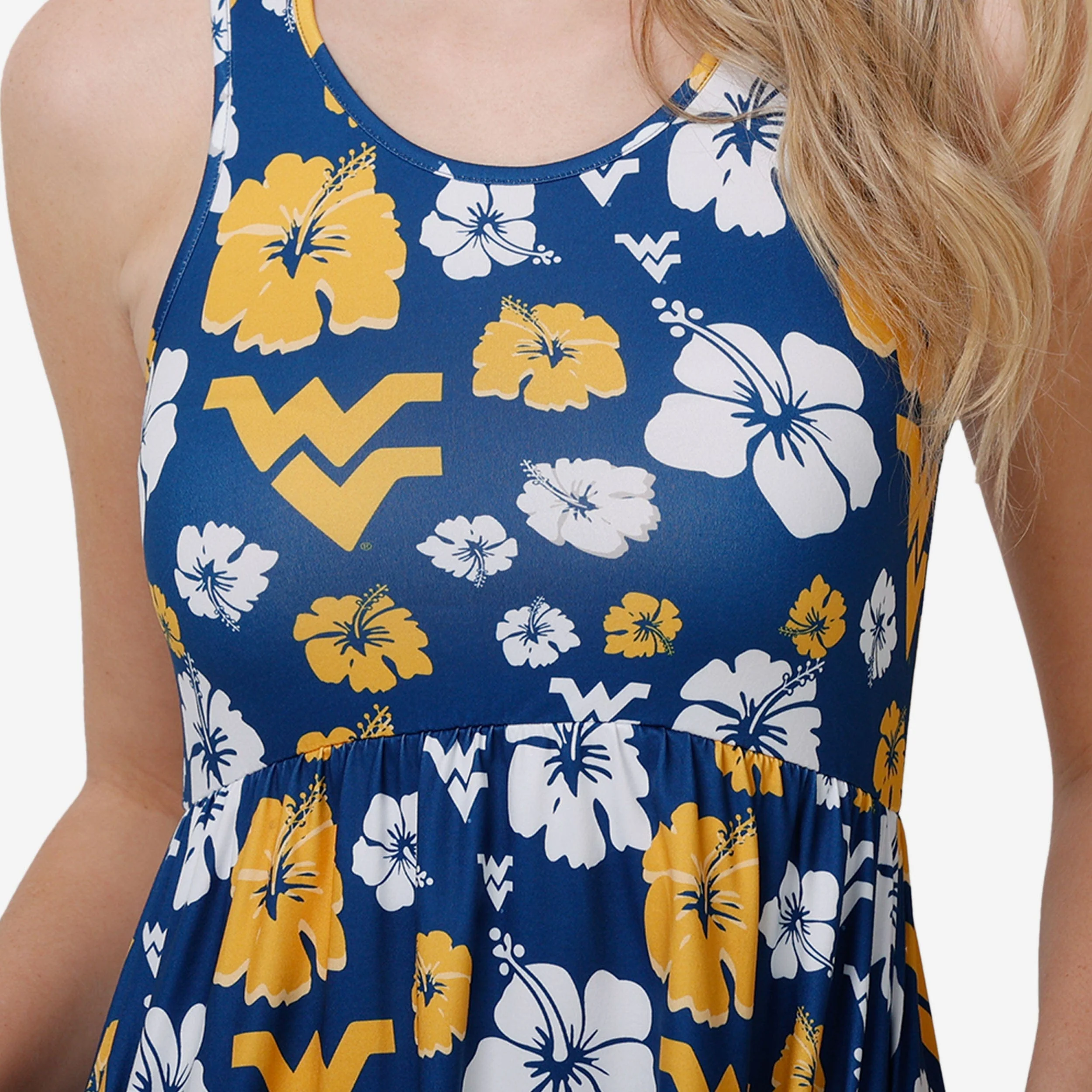 West Virginia Mountaineers Womens Fan Favorite Floral Sundress - Image 3