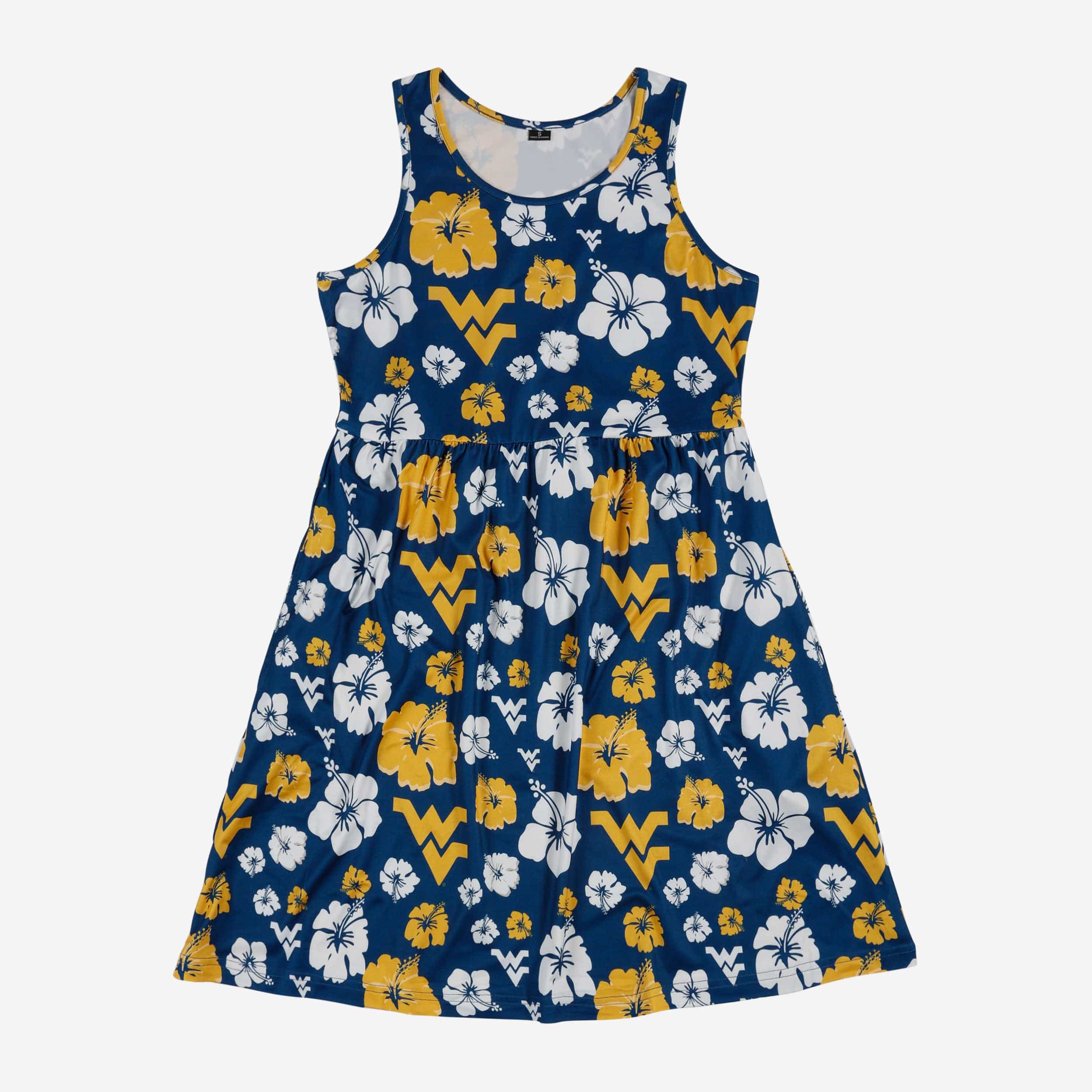 West Virginia Mountaineers Womens Fan Favorite Floral Sundress - Image 4