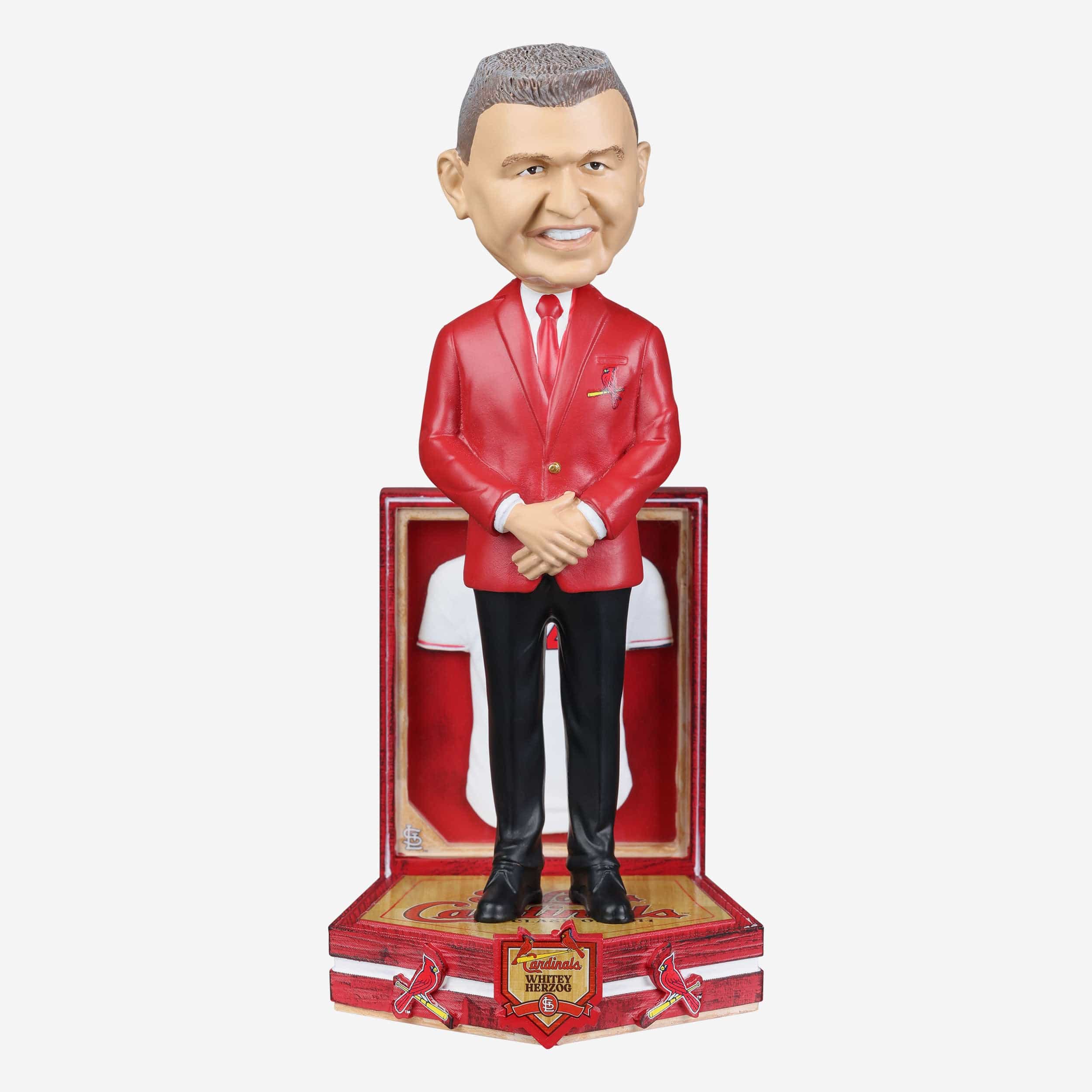 Whitey Herzog St Louis Cardinals Red Jacket Bobblehead