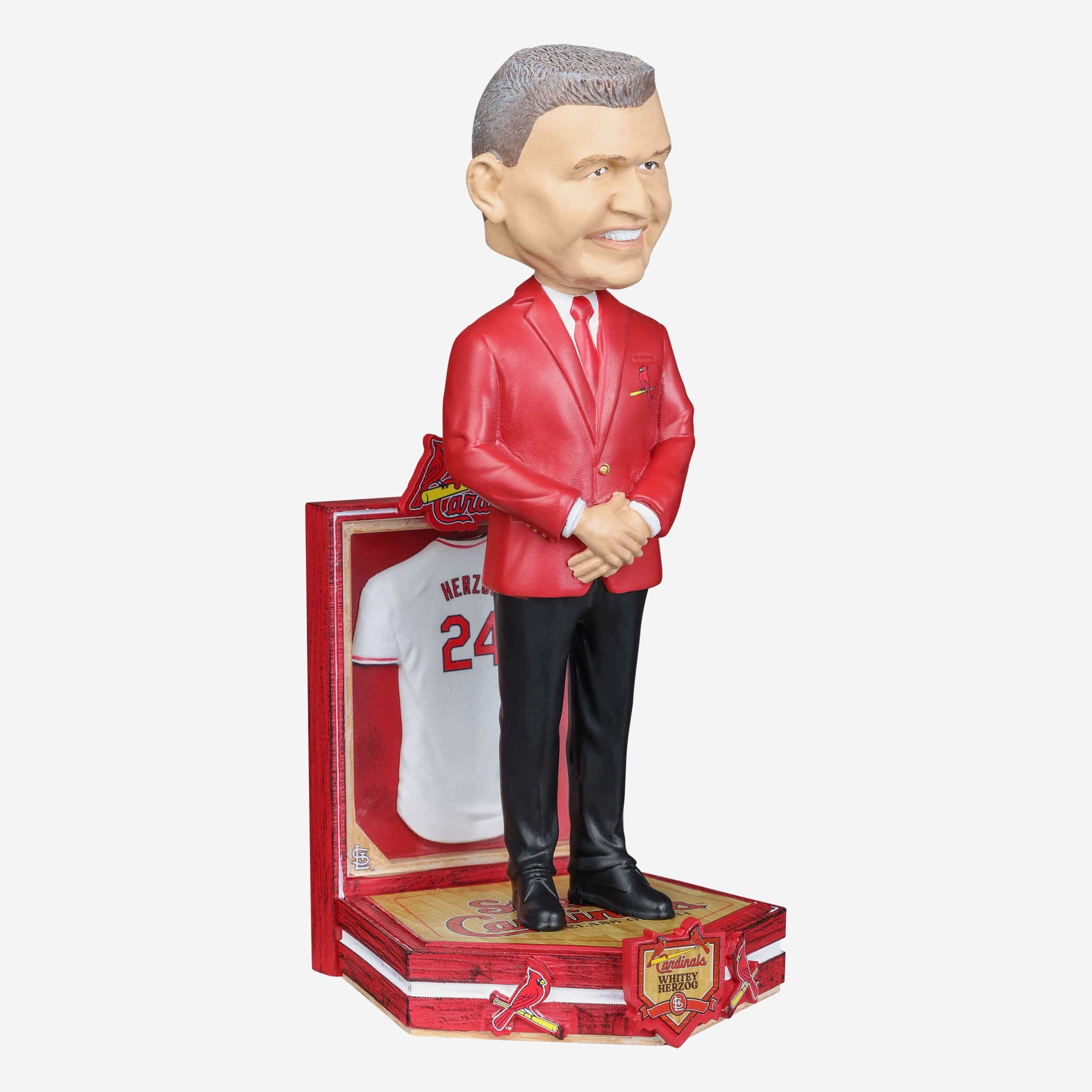Whitey Herzog St Louis Cardinals Red Jacket Bobblehead - Image 4