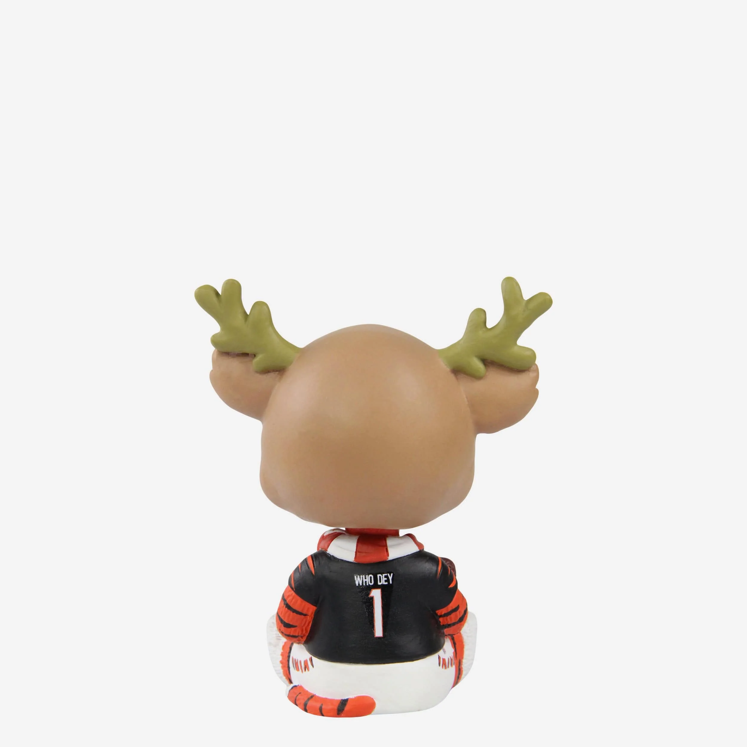 Who Dey Cincinnati Bengals Christmas Mascot Bobble Bro Mini Bobblehead - Image 2