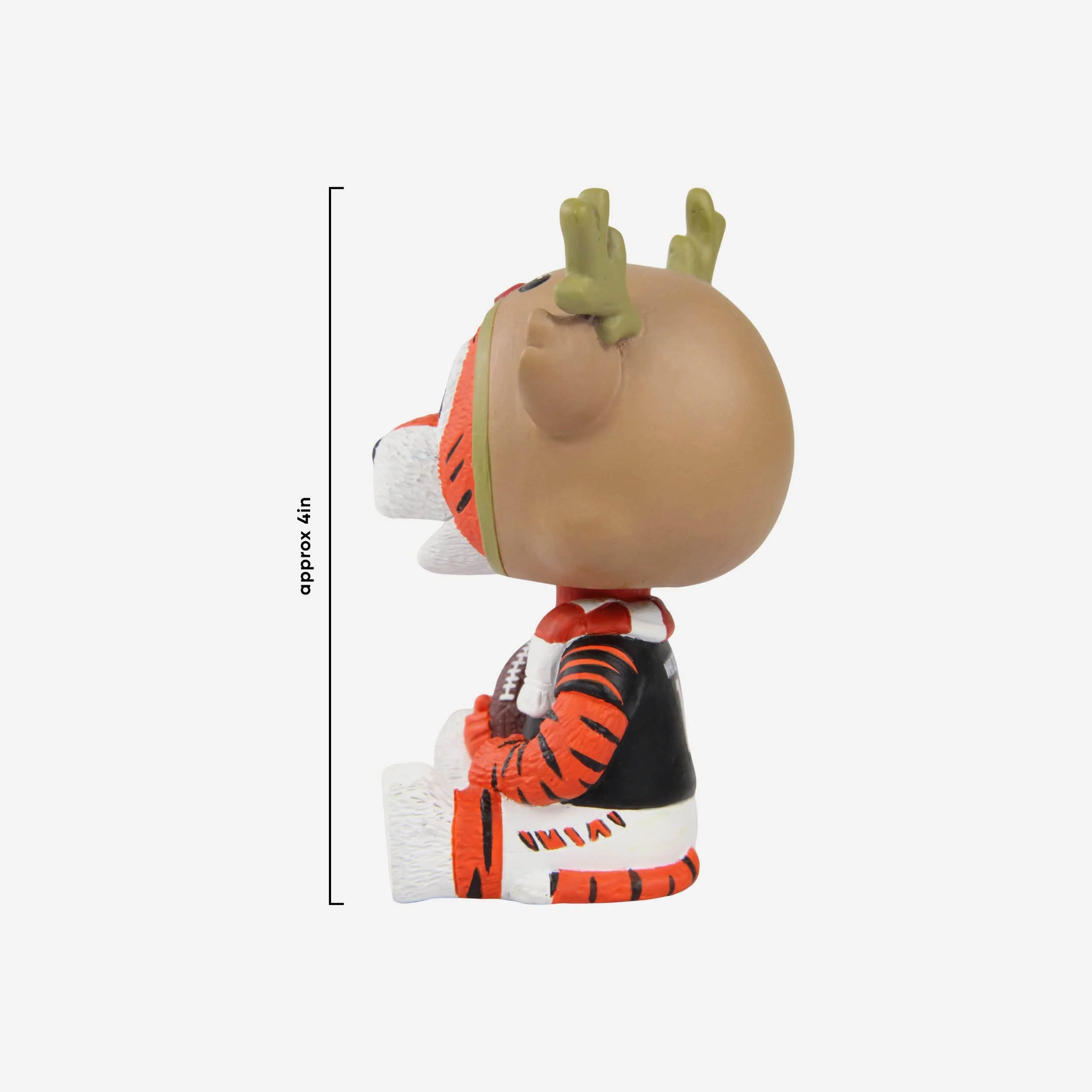Who Dey Cincinnati Bengals Christmas Mascot Bobble Bro Mini Bobblehead - Image 3