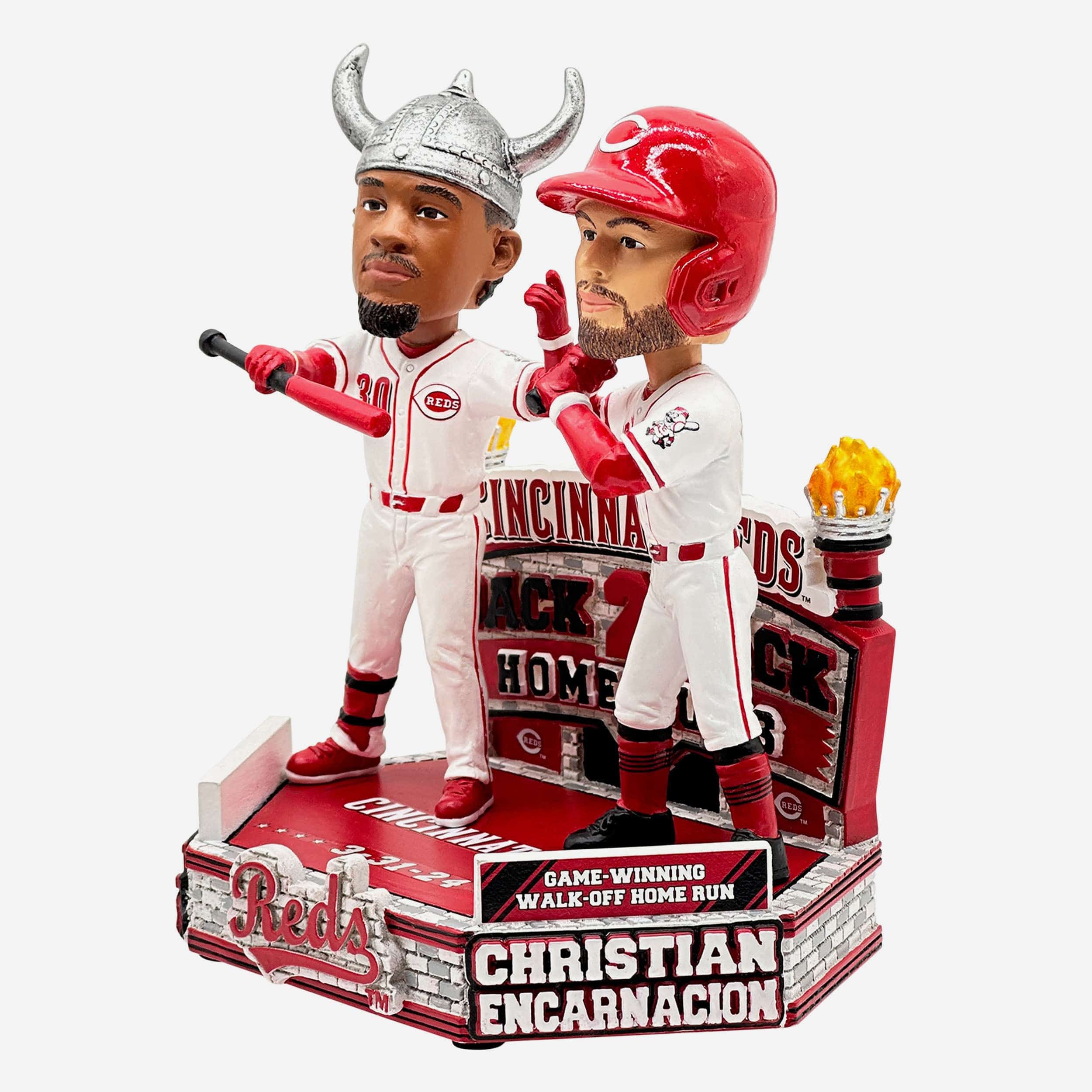 Will Benson & Christian Encarnacion-Strand Cincinnati Reds Back-To-Back HR Walk-Off Dual Bobblehead - Image 5