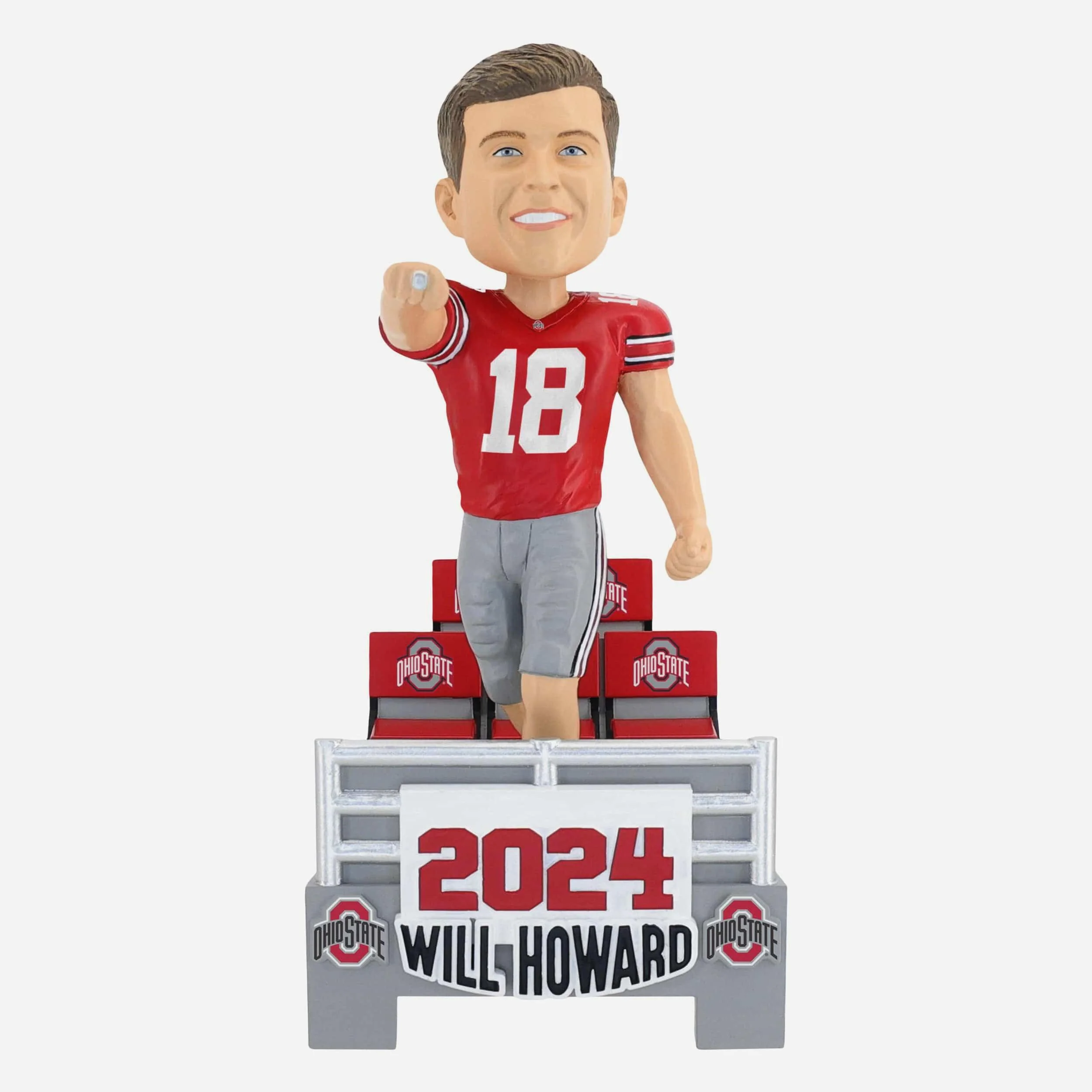 Will Howard Ohio State Buckeyes 2024 Banner Bobblehead