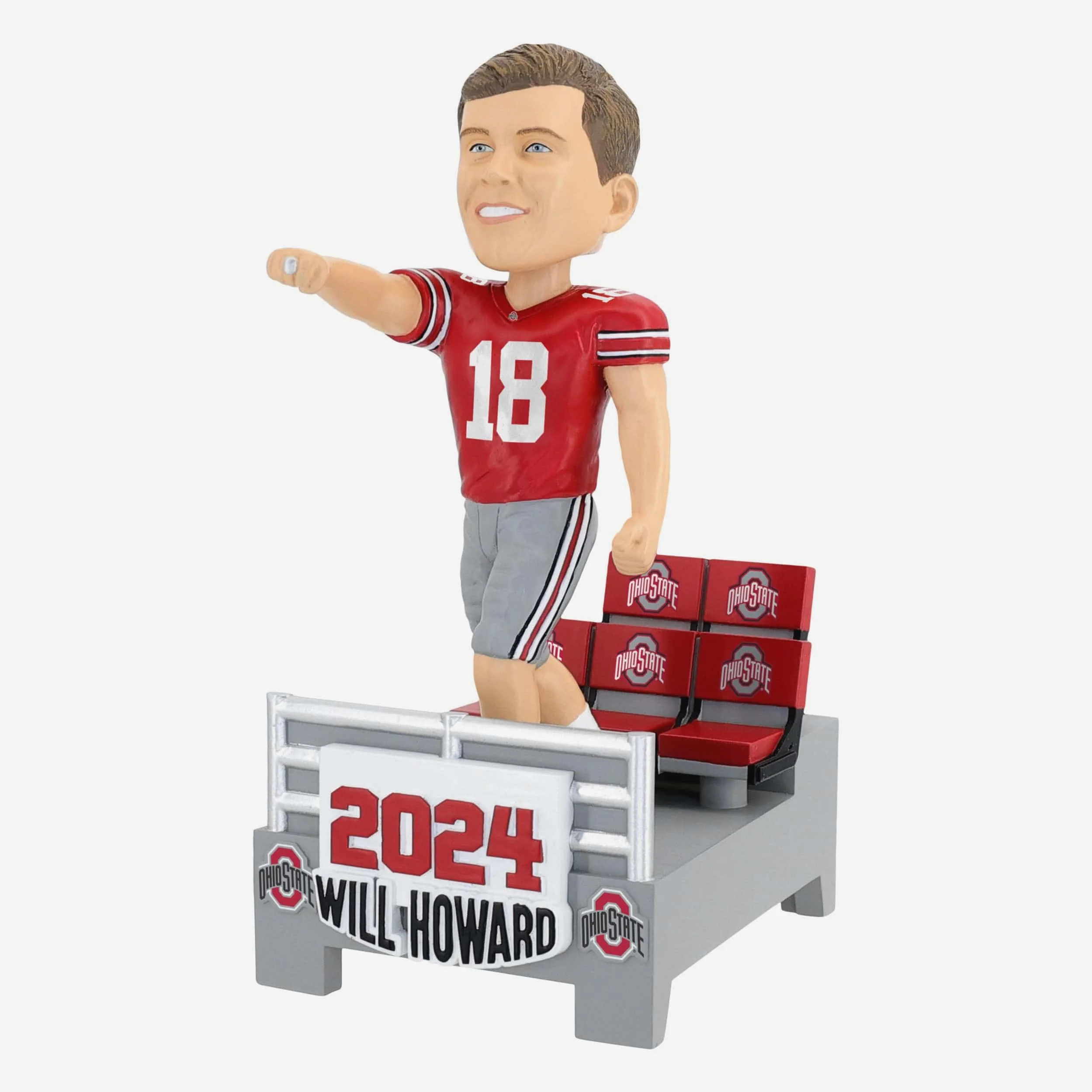 Will Howard Ohio State Buckeyes 2024 Banner Bobblehead - Image 4