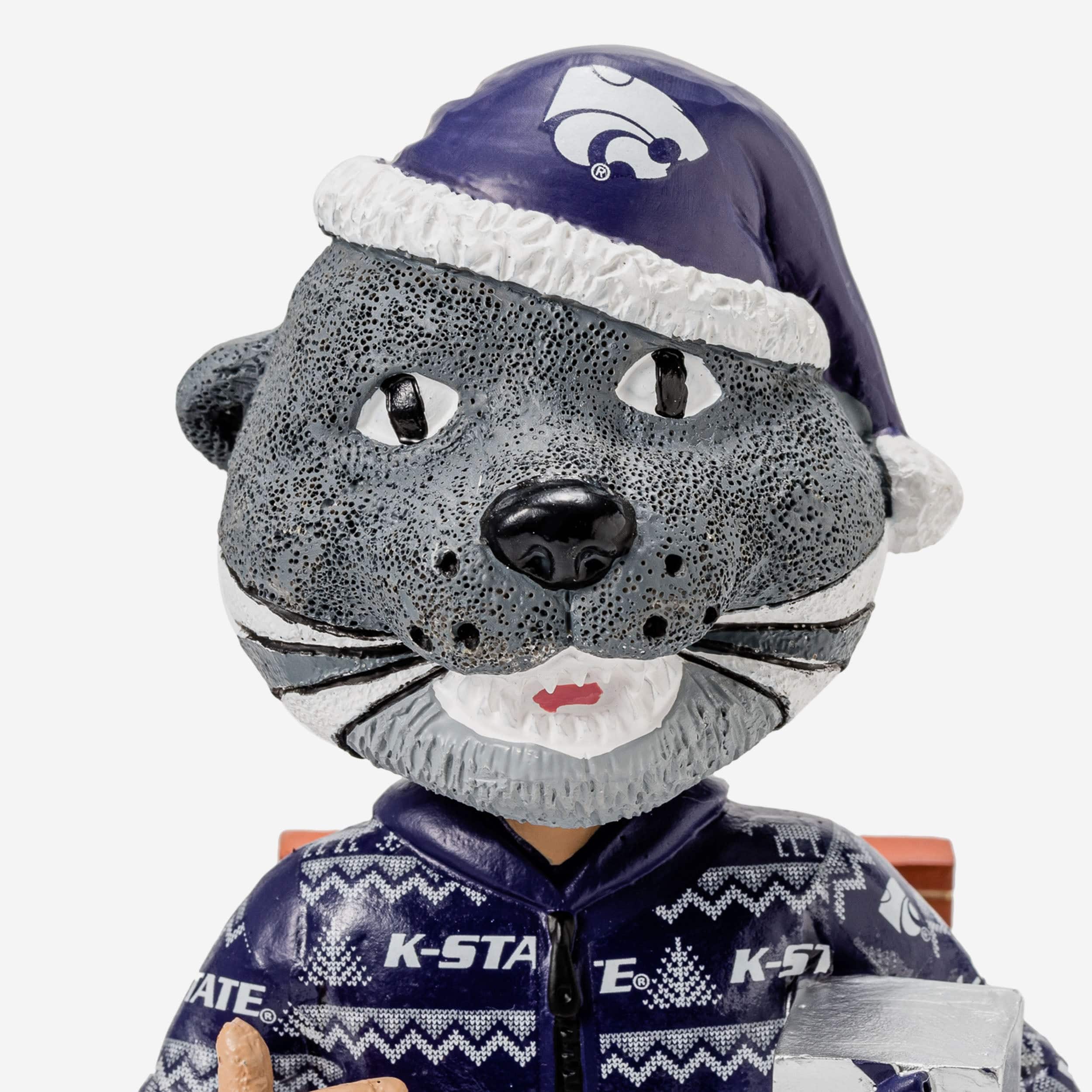 Willie The Wildcat Kansas State Wildcats Holiday Mascot Bobblehead - Image 2
