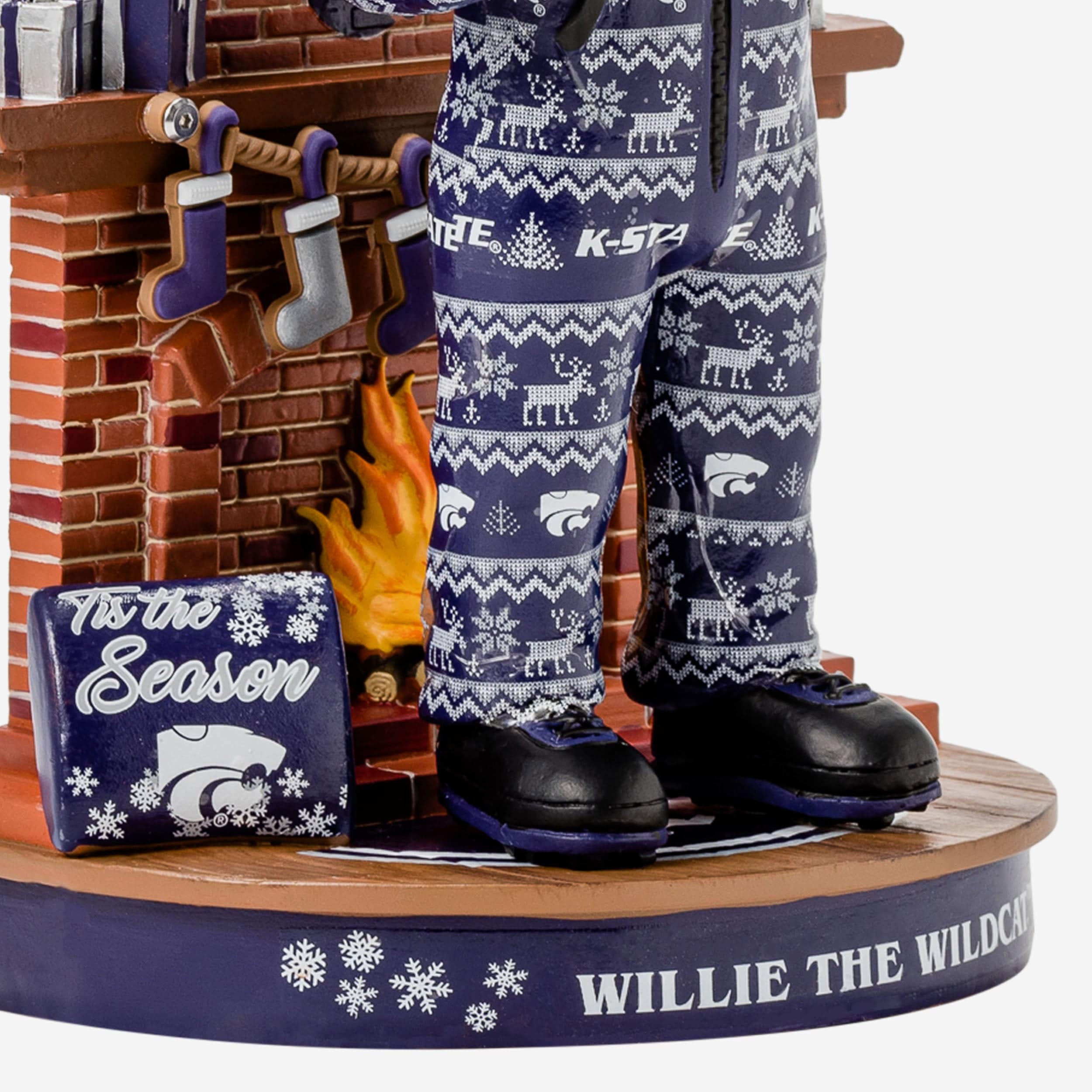 Willie The Wildcat Kansas State Wildcats Holiday Mascot Bobblehead - Image 3
