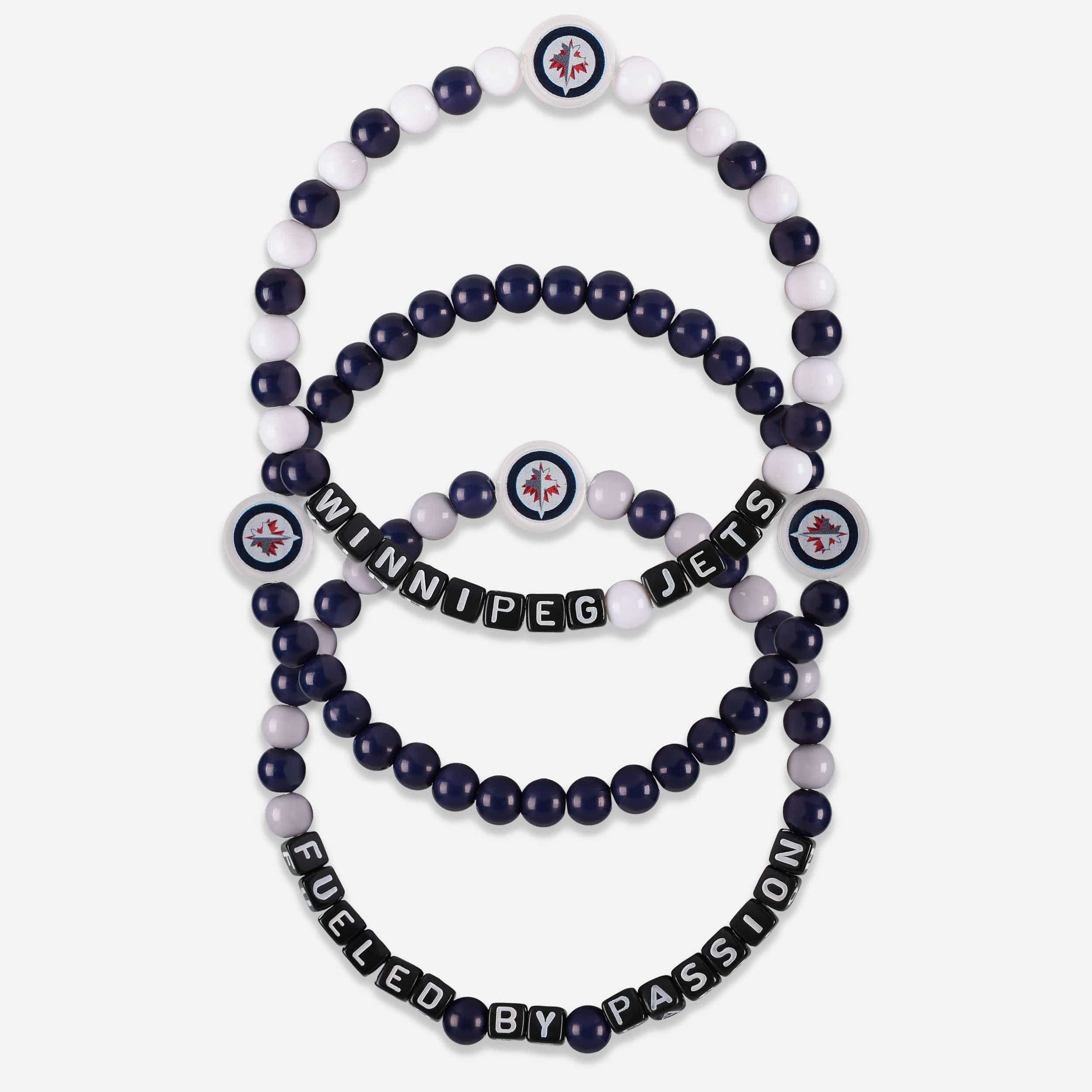 Winnipeg Jets 3 Pack Beaded Friendship Bracelet