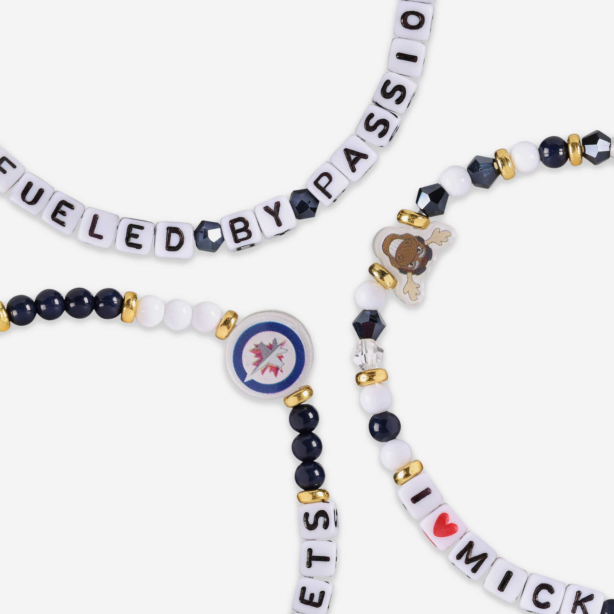 Winnipeg Jets 3 Pack Friendship Bracelet - Image 2