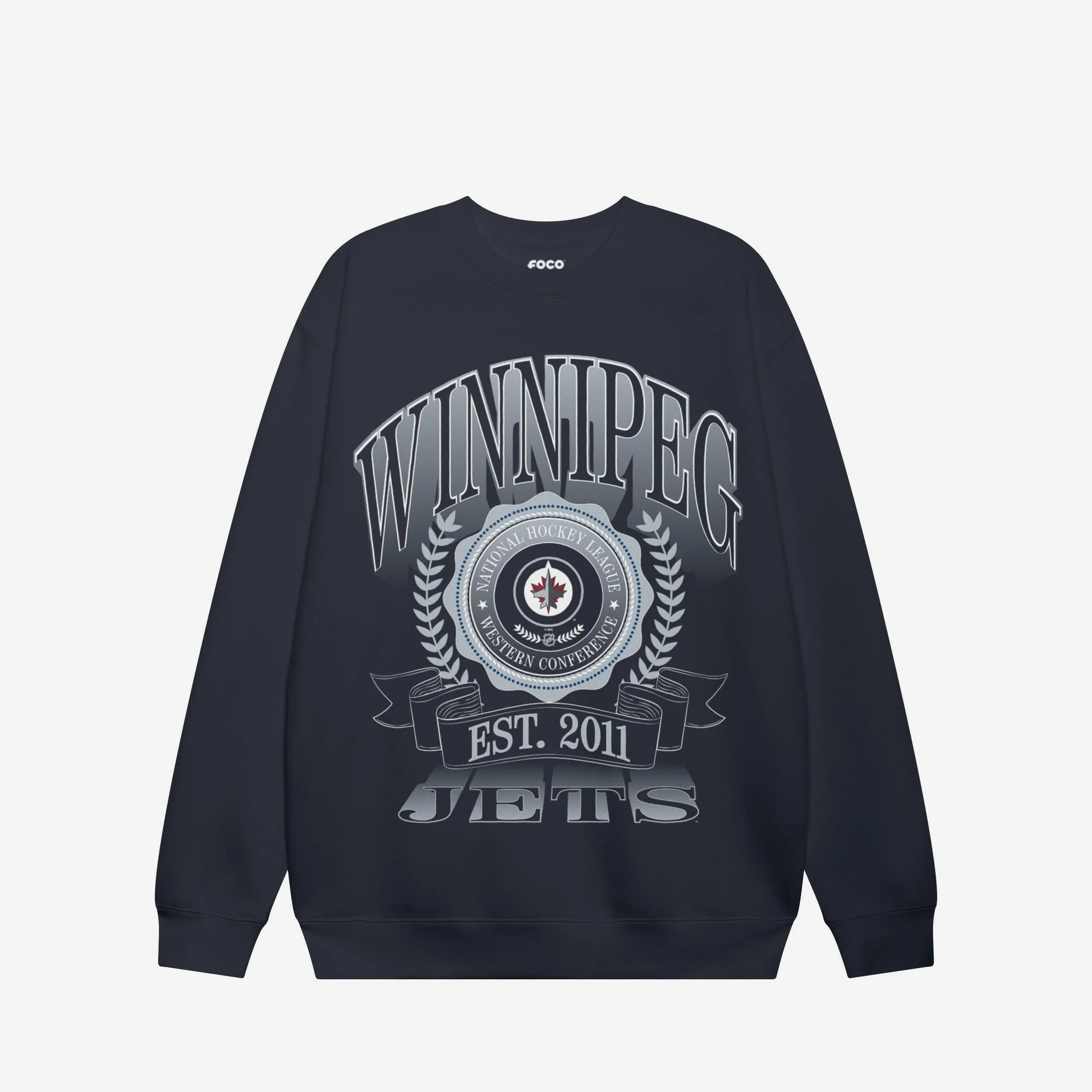 Winnipeg Jets Banner Crest Crew Neck Sweatshirt