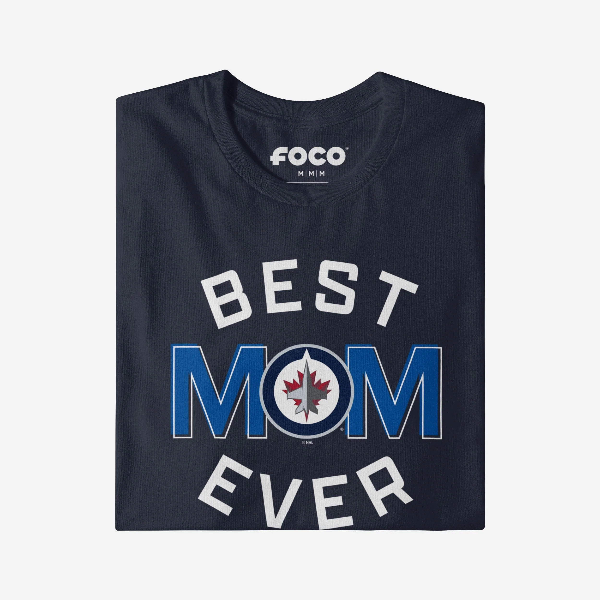 Winnipeg Jets Best Mom Ever Arched T-Shirt - Image 3