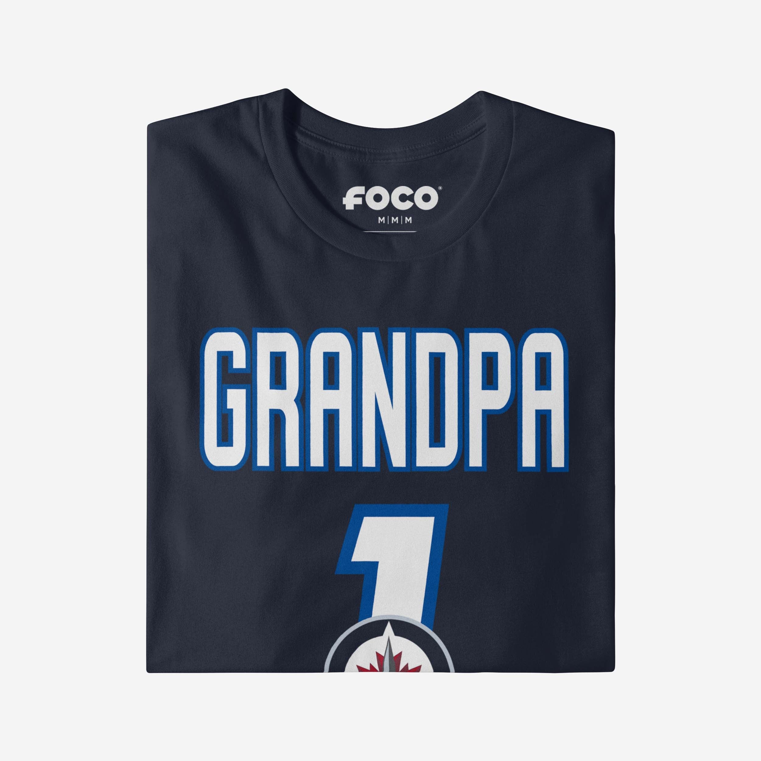 Winnipeg Jets Number 1 Grandpa T-Shirt - Image 3