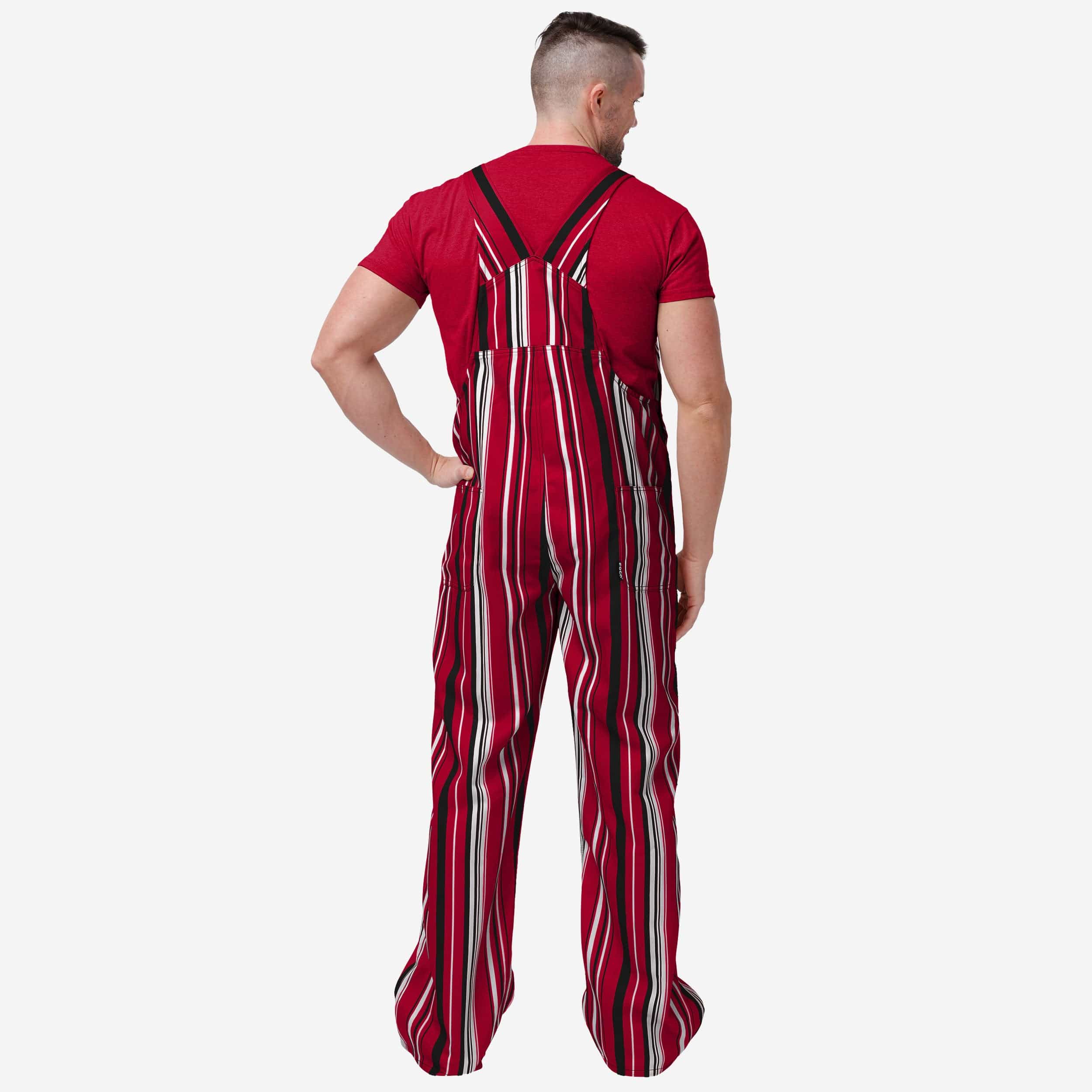 Wisconsin Badgers Mens Hyper Stripe Bib Overalls - Image 2
