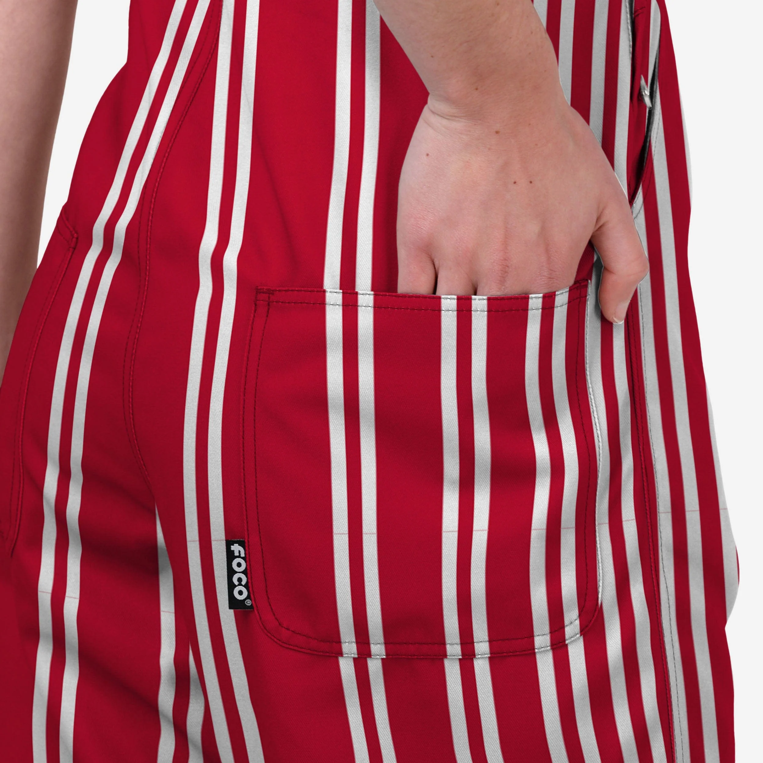 Wisconsin Badgers Womens Sideline Spirit Bib Overalls - Image 6