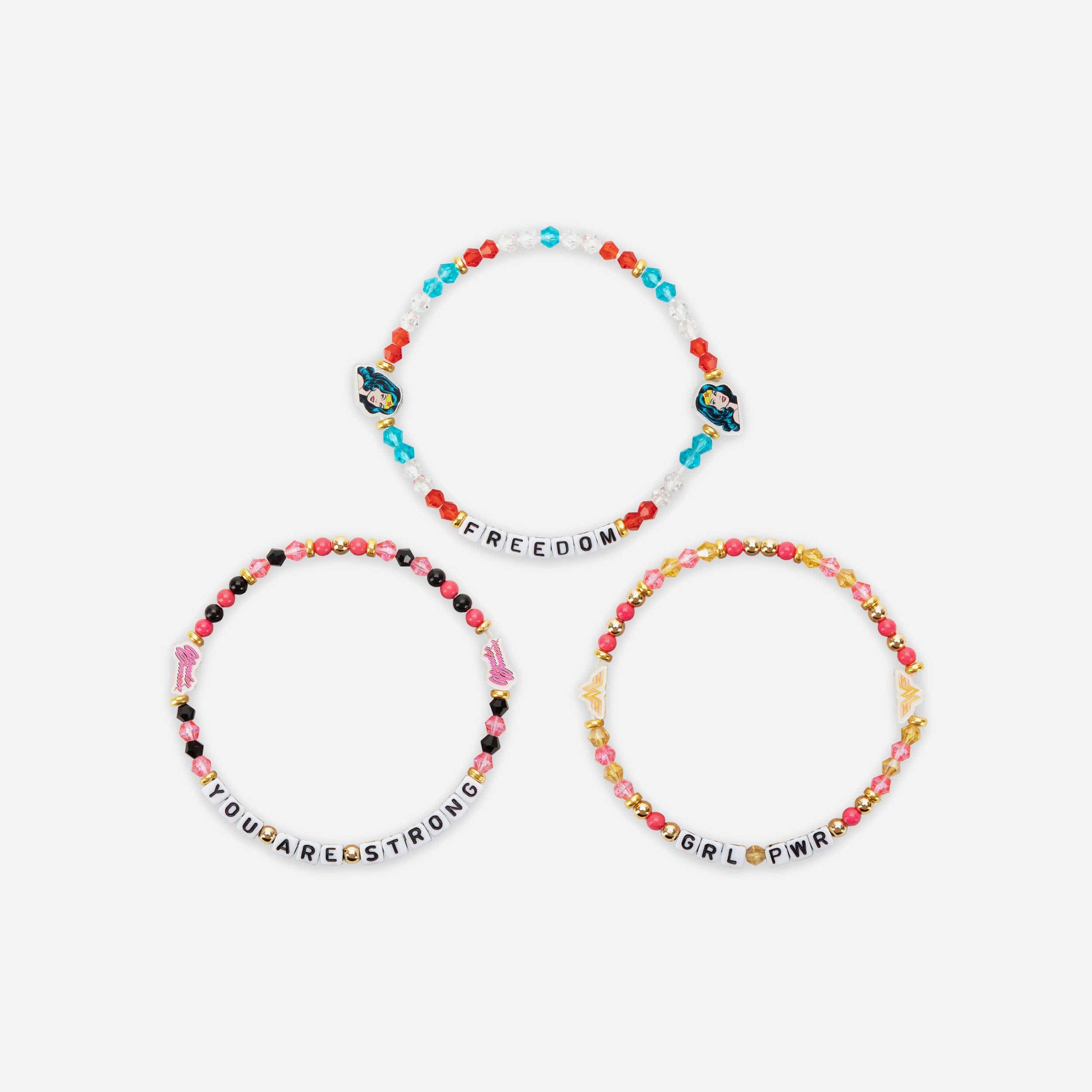 Wonder Woman™ Wordmark DC 3 Pack Friendship Bracelet - Image 3
