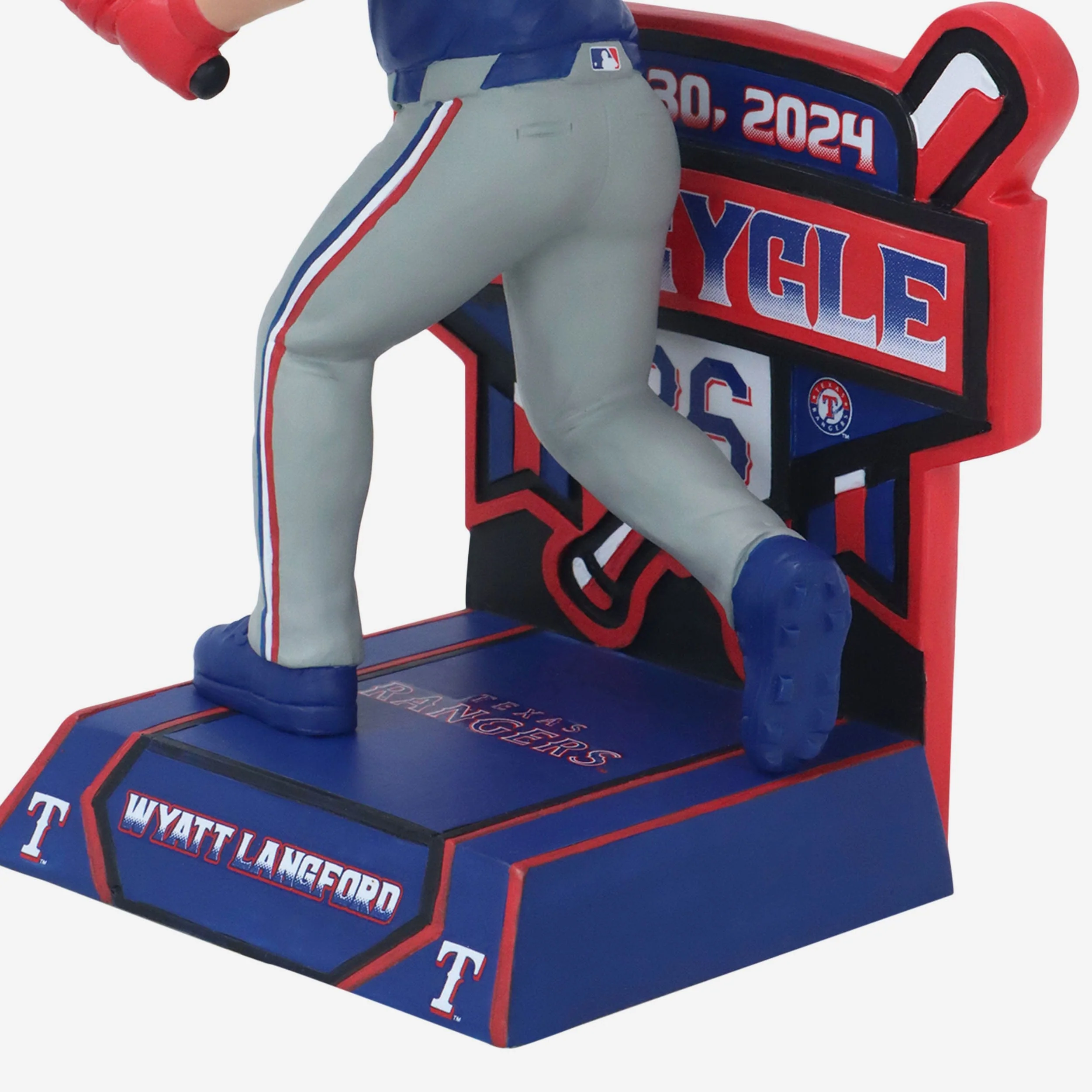 Wyatt Langford Texas Rangers Cycle Bobblehead - Image 3