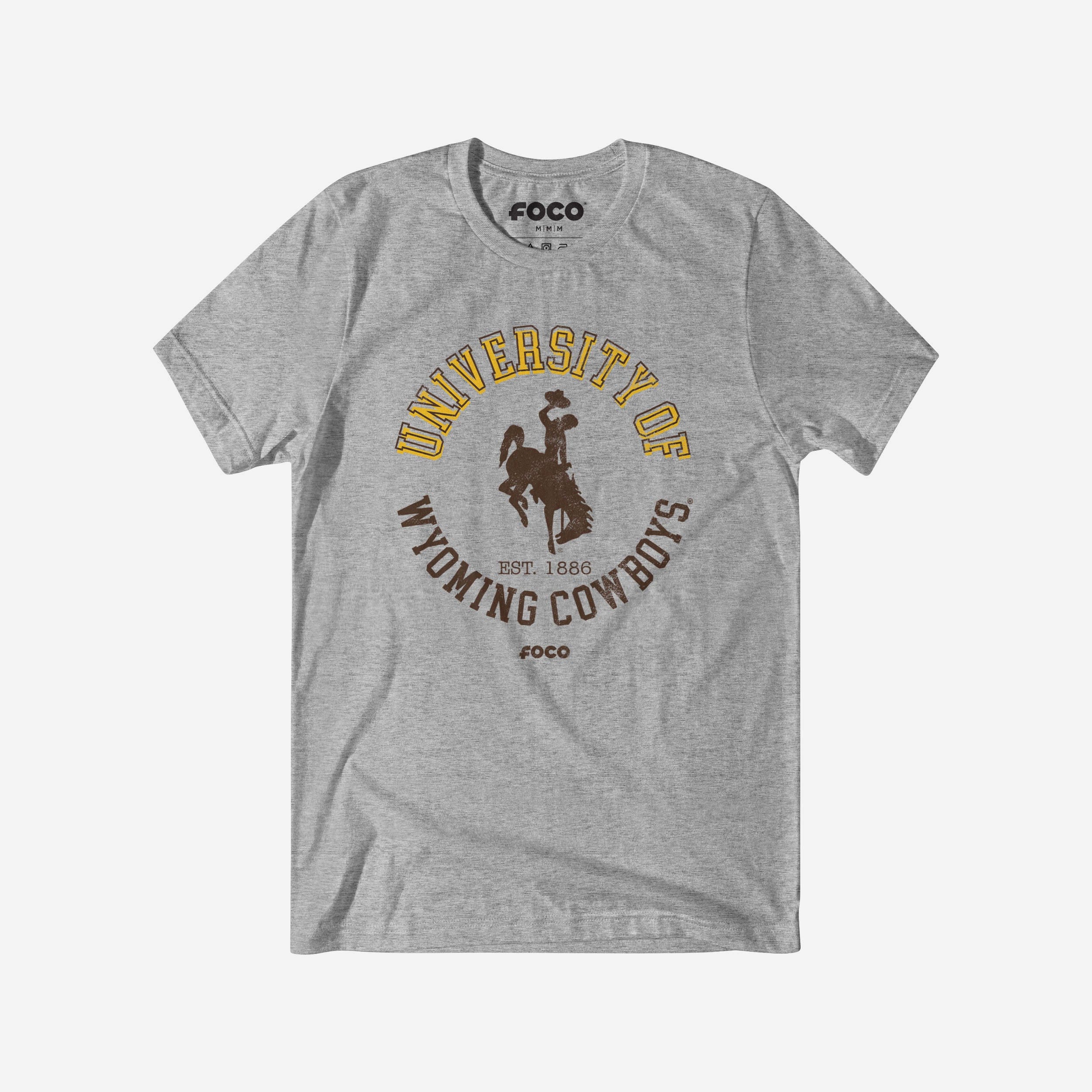 Wyoming Cowboys Circle Vintage T-Shirt