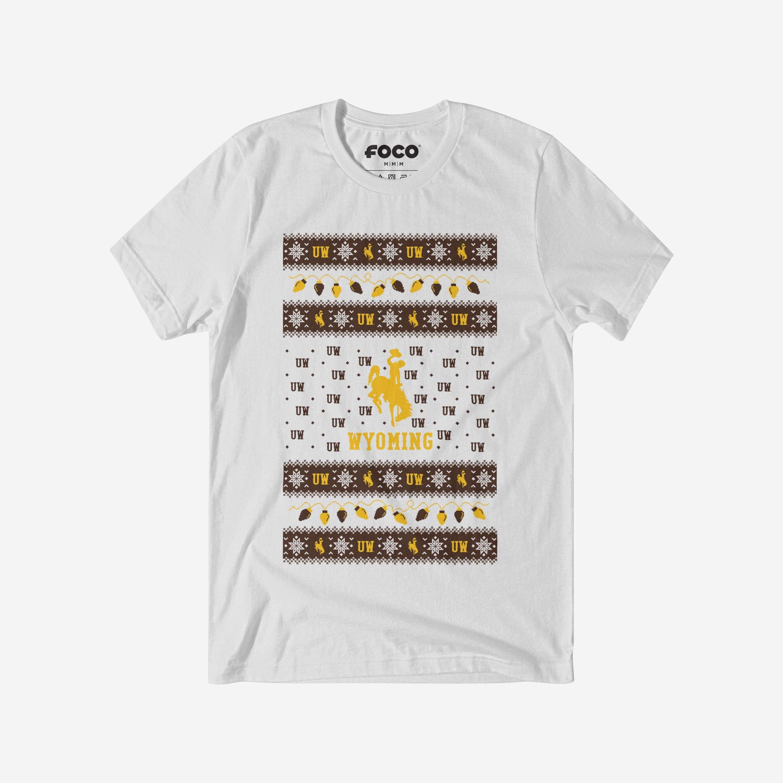Wyoming Cowboys Holiday Lights Sweater T-Shirt